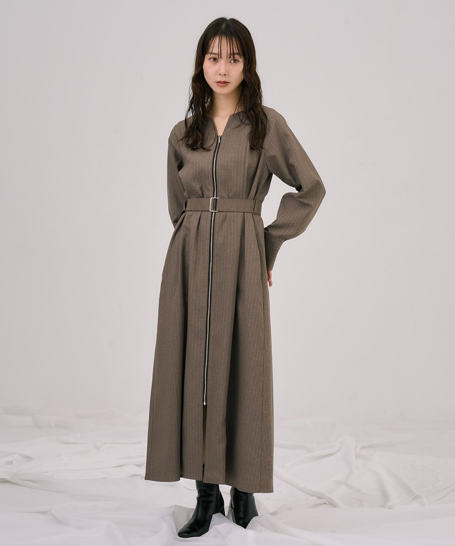 ポケットベストSETジッパーワンピース