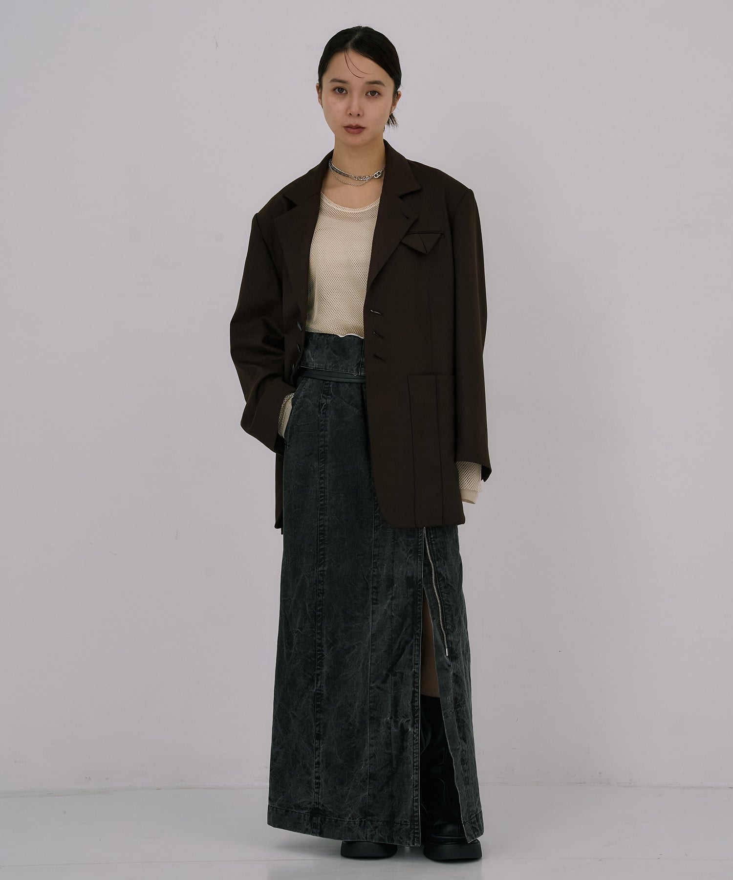 Lame Mesh & Tule Top