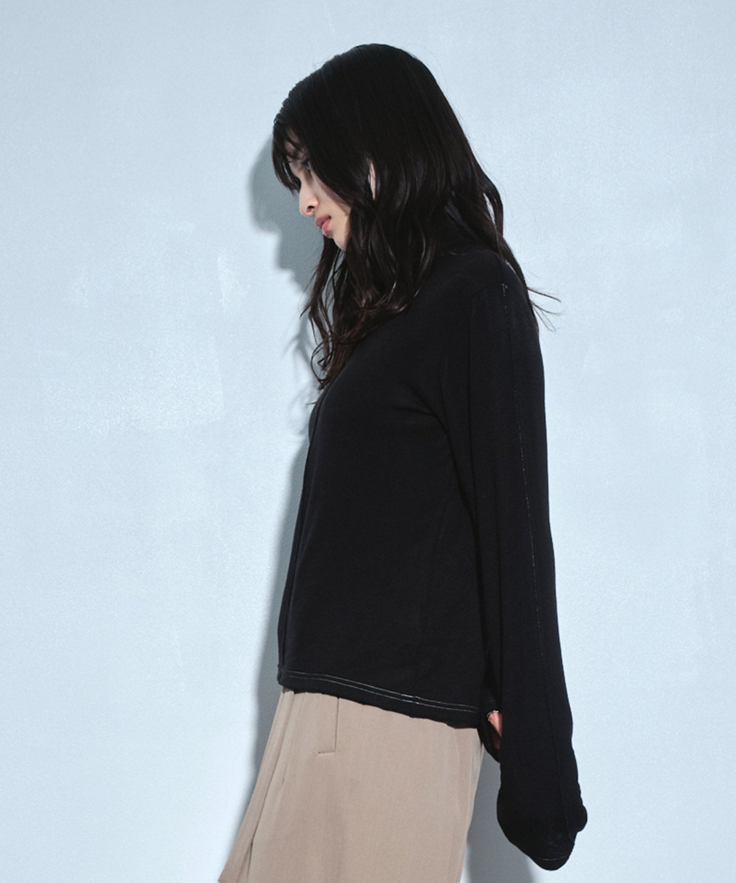 Cashmere Silk Turtle Neck Jersey