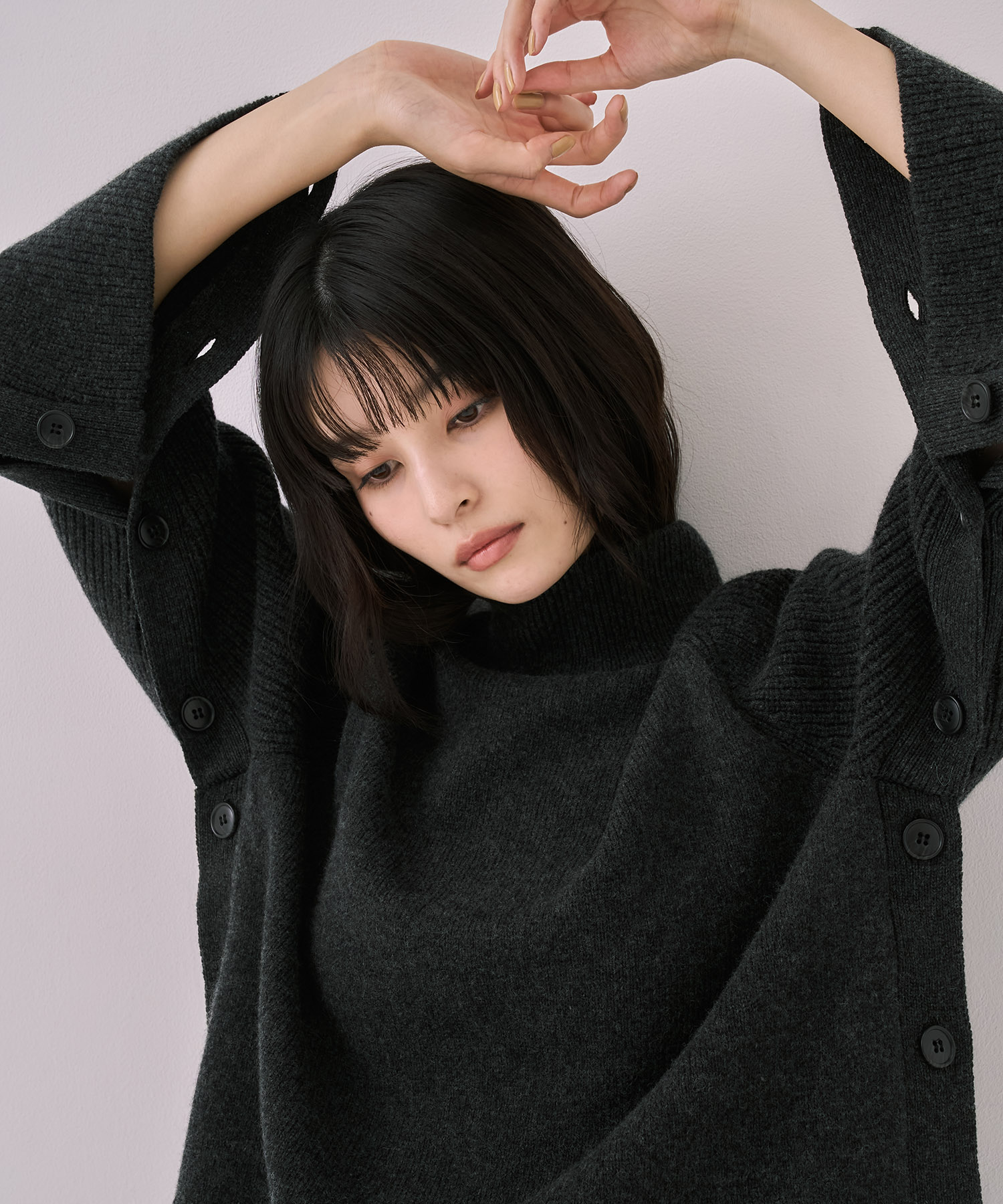 【WEB先行発売】サイドボタンウールカシミヤPO