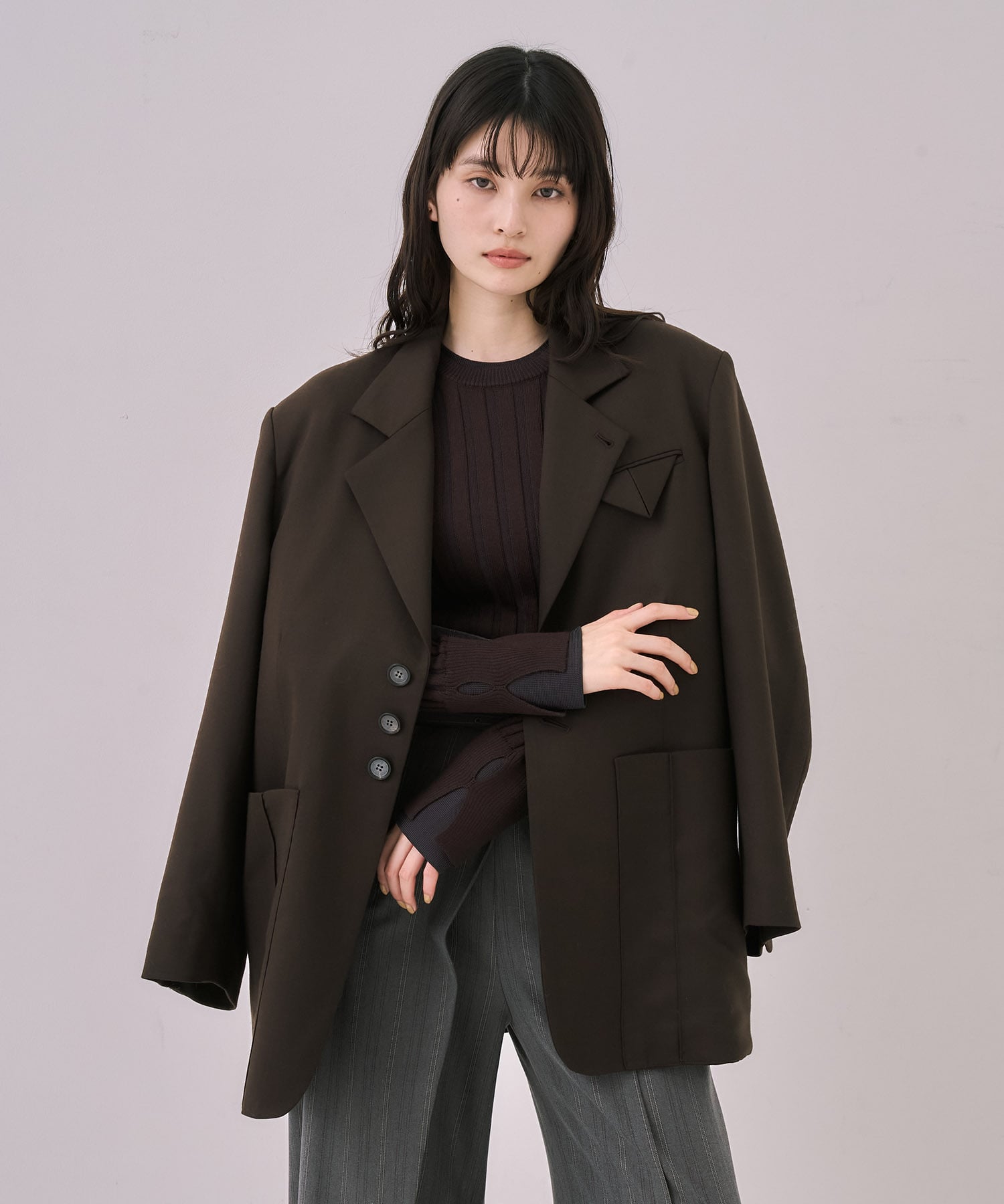 リップルレイヤーニット