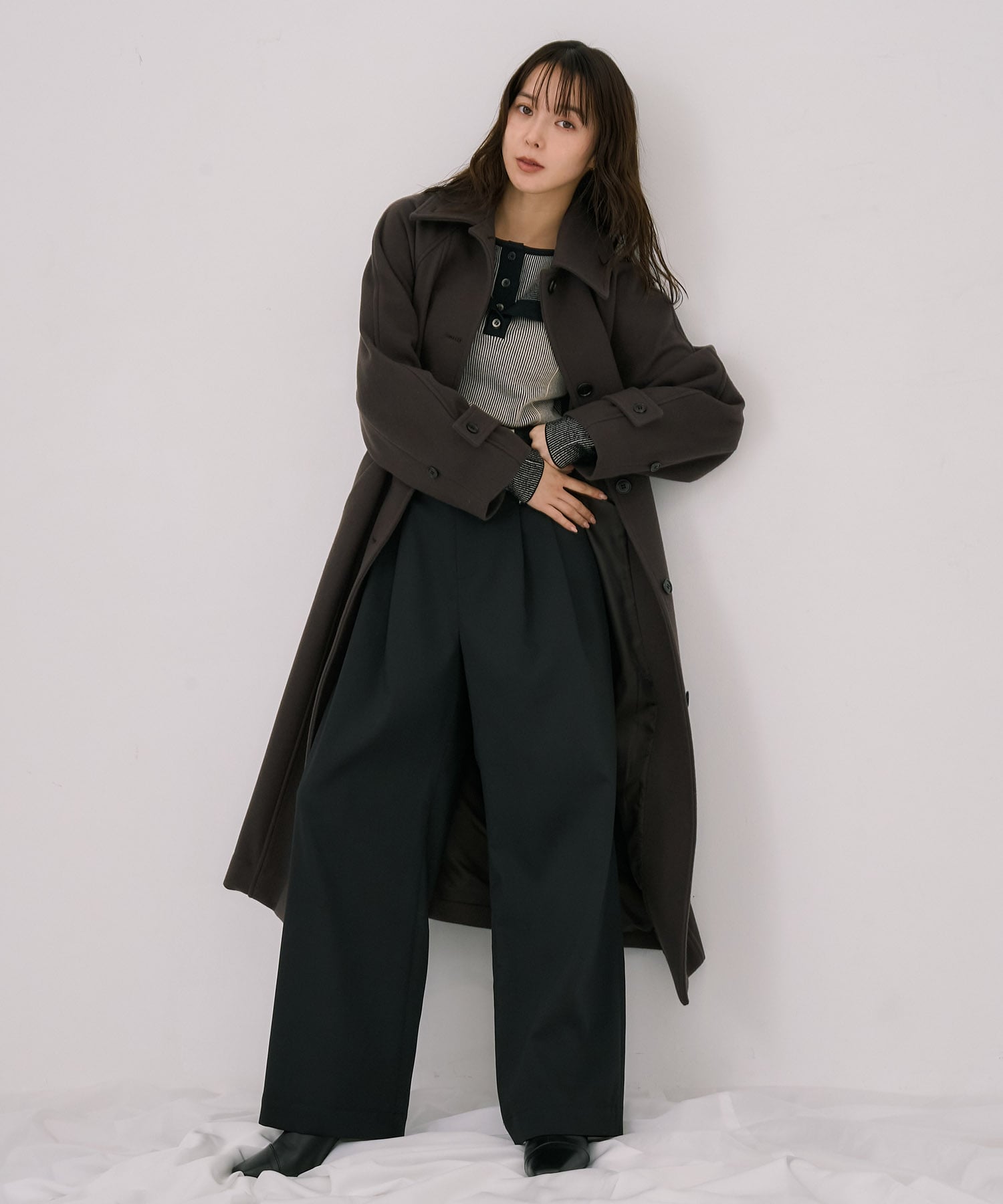 〈残りわずか〉【WEB限定】2wayウールロングコート