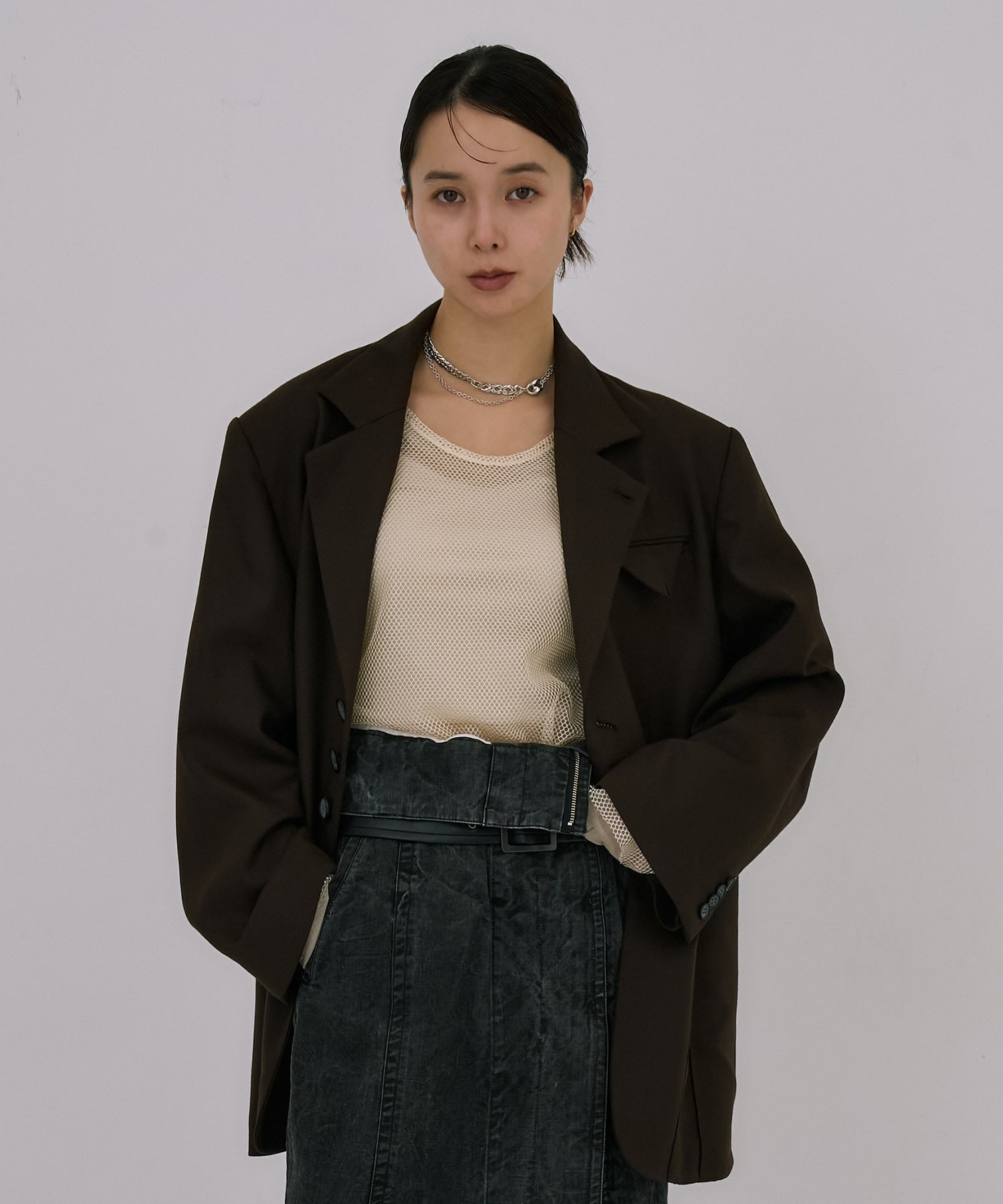 Oversized Back Zip Jacket