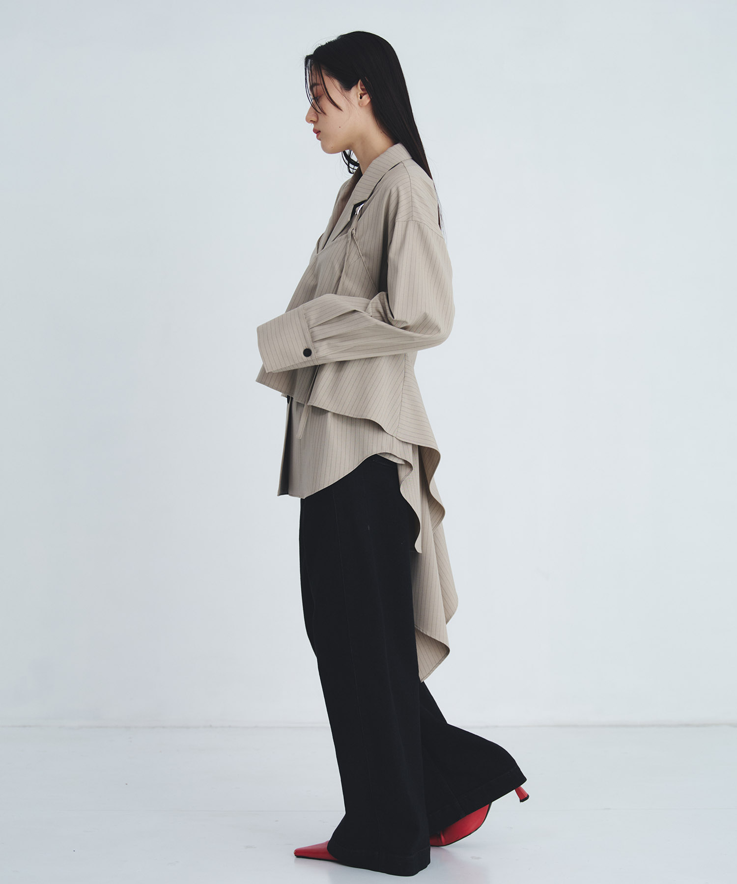 レイヤードテーラーカラーシャツ