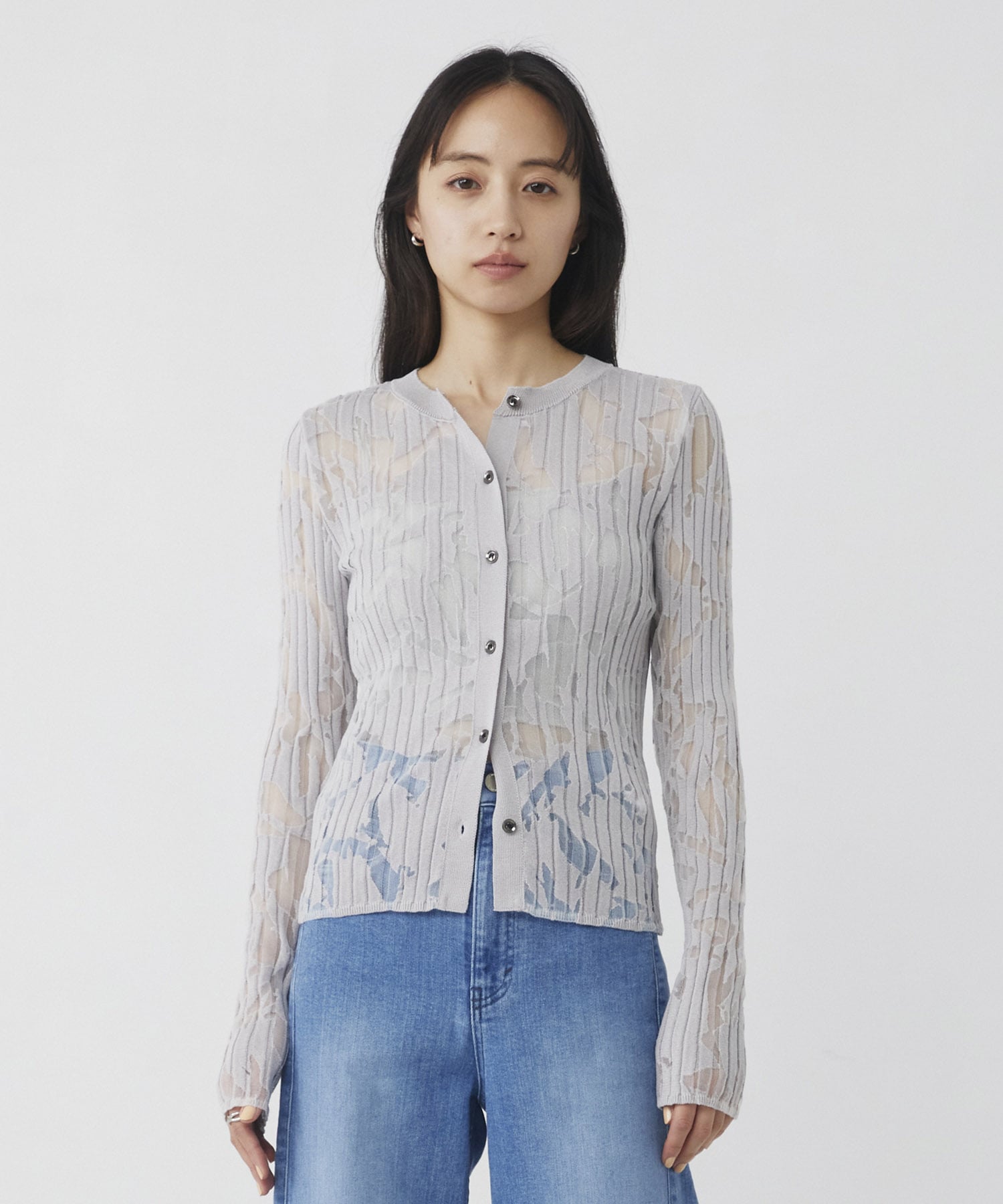 オパールニットカーデプルオーバー