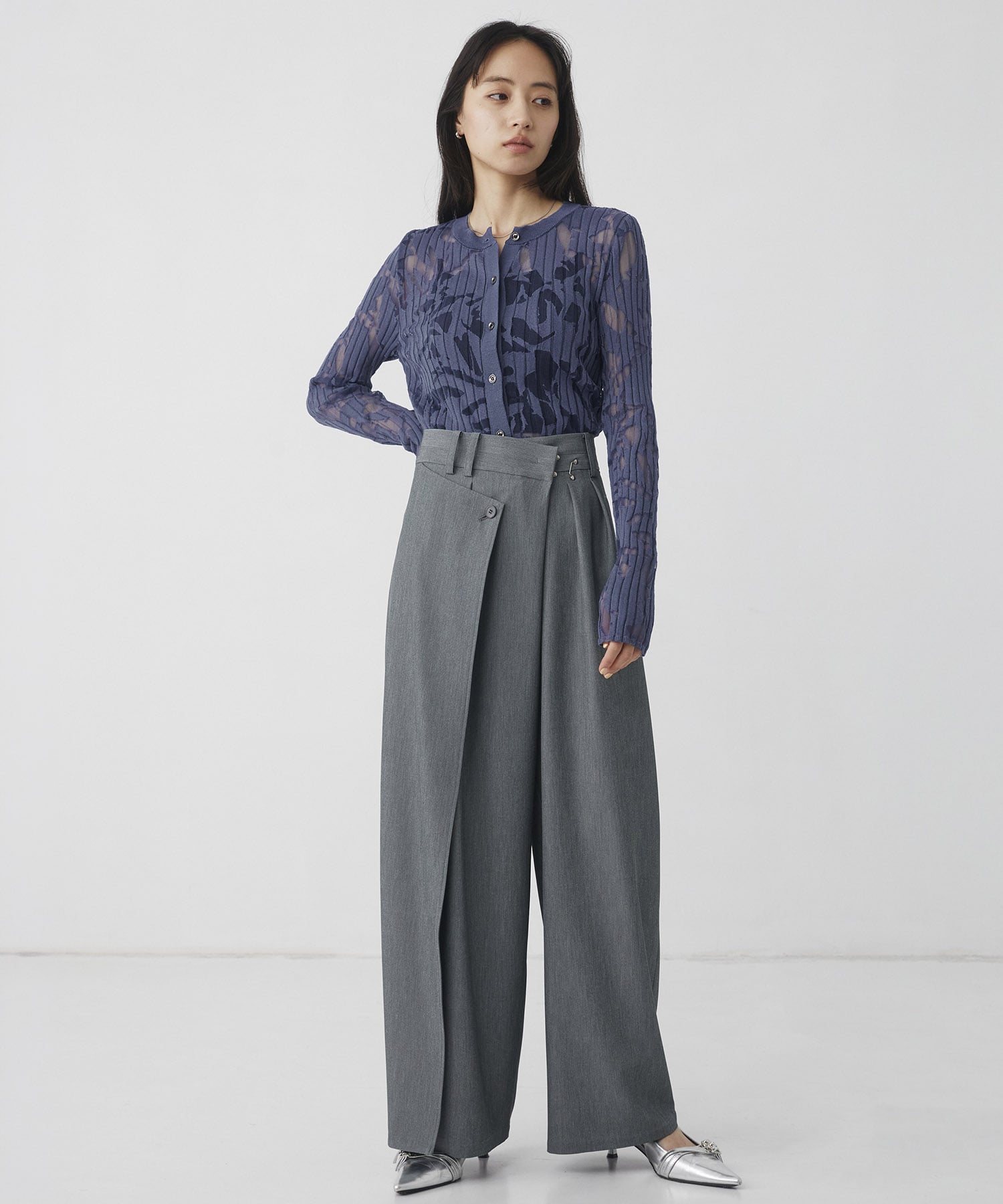 オパールニットカーデプルオーバー