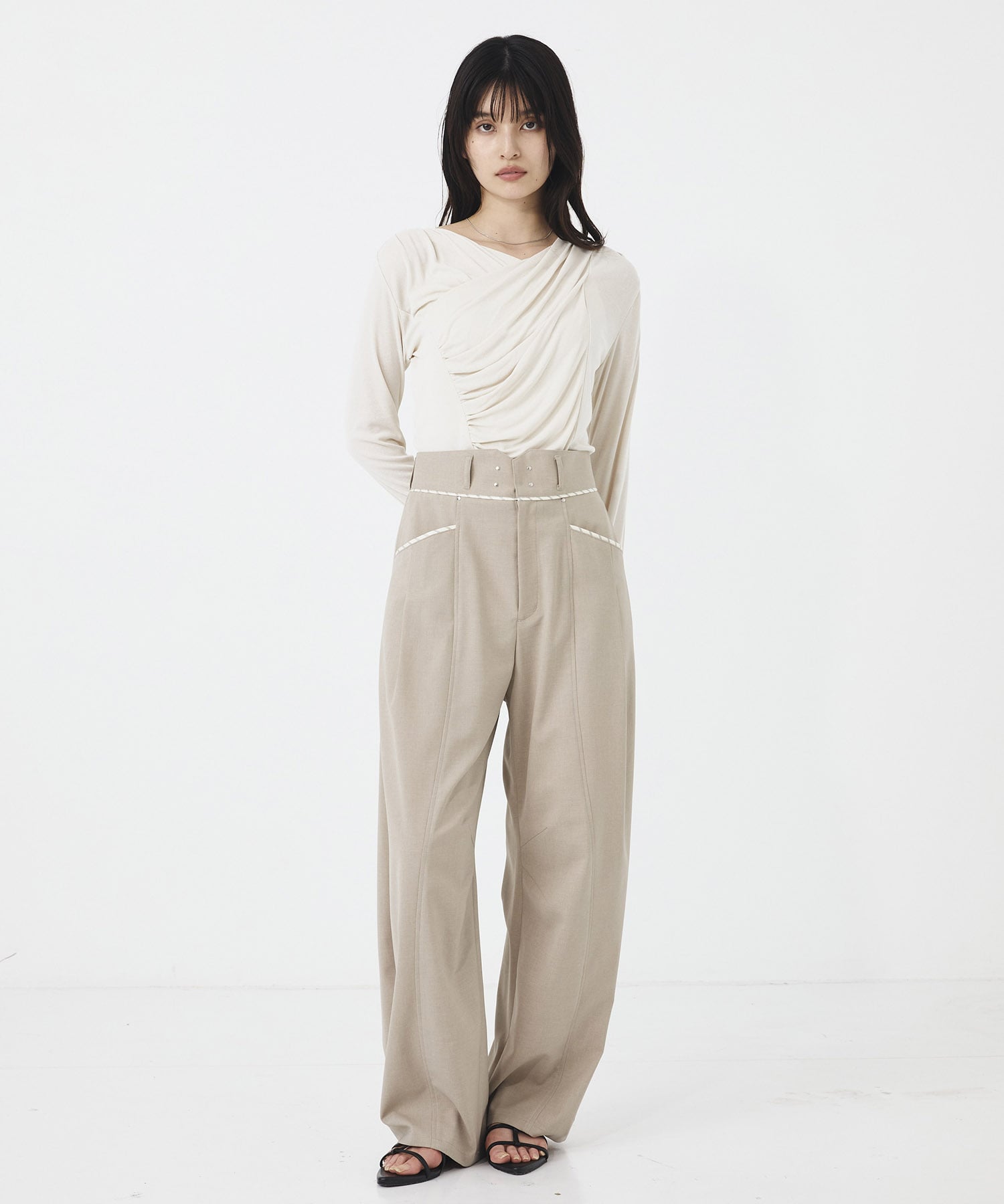 【WEB限定｜セットアップ対応】メランジノッチベルトコクーンPT