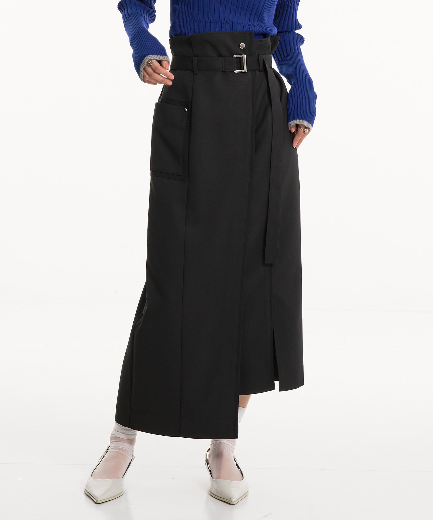 バイカラーアシメタイトスカート