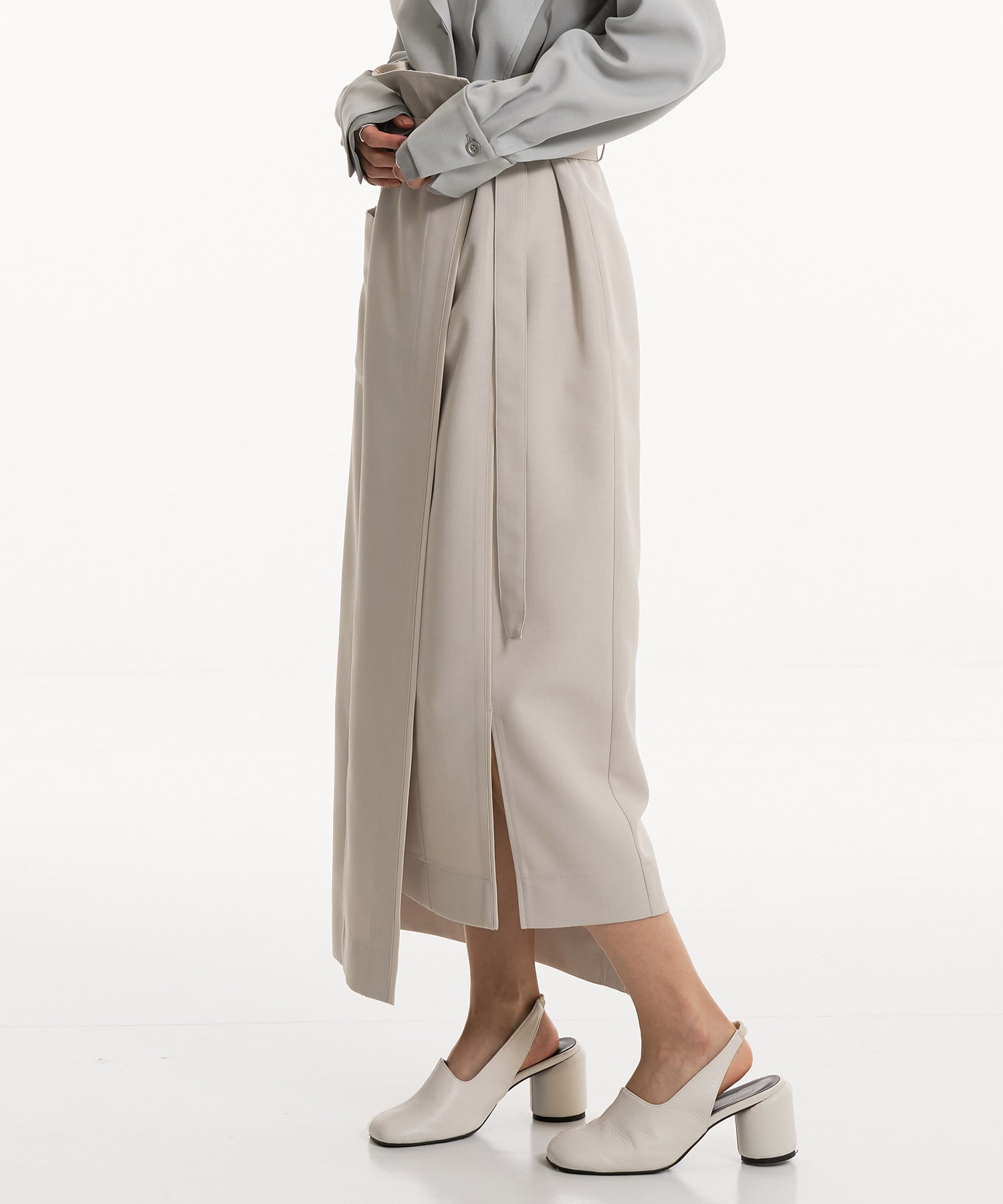 バイカラーアシメタイトスカート