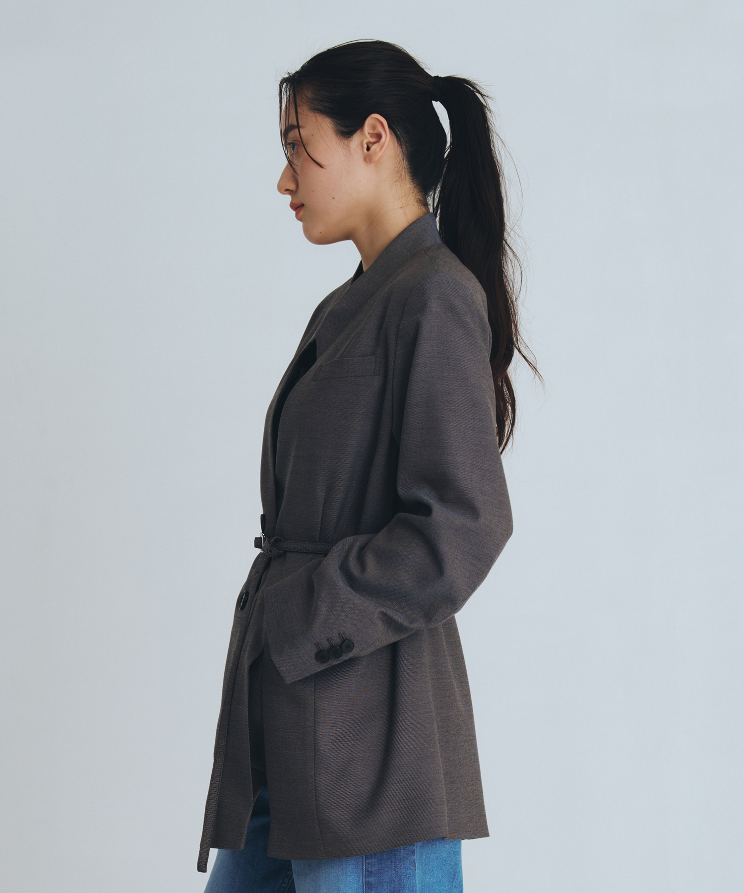 スタンドカラーテーラードジャケット