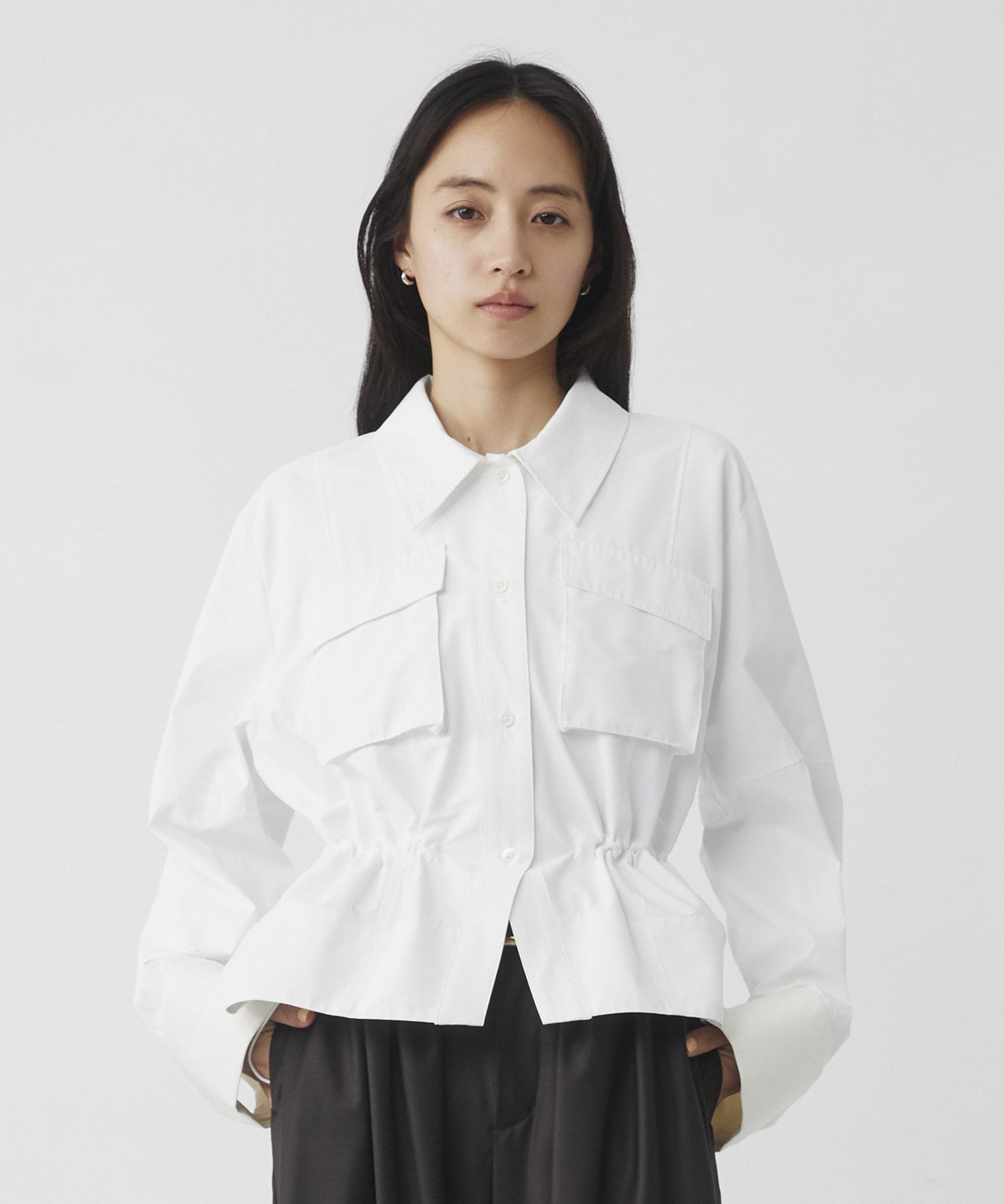 スタンドカラーシャツブルゾン