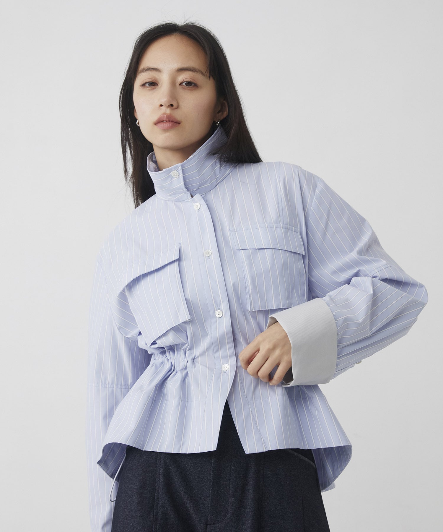 スタンドカラーシャツブルゾン