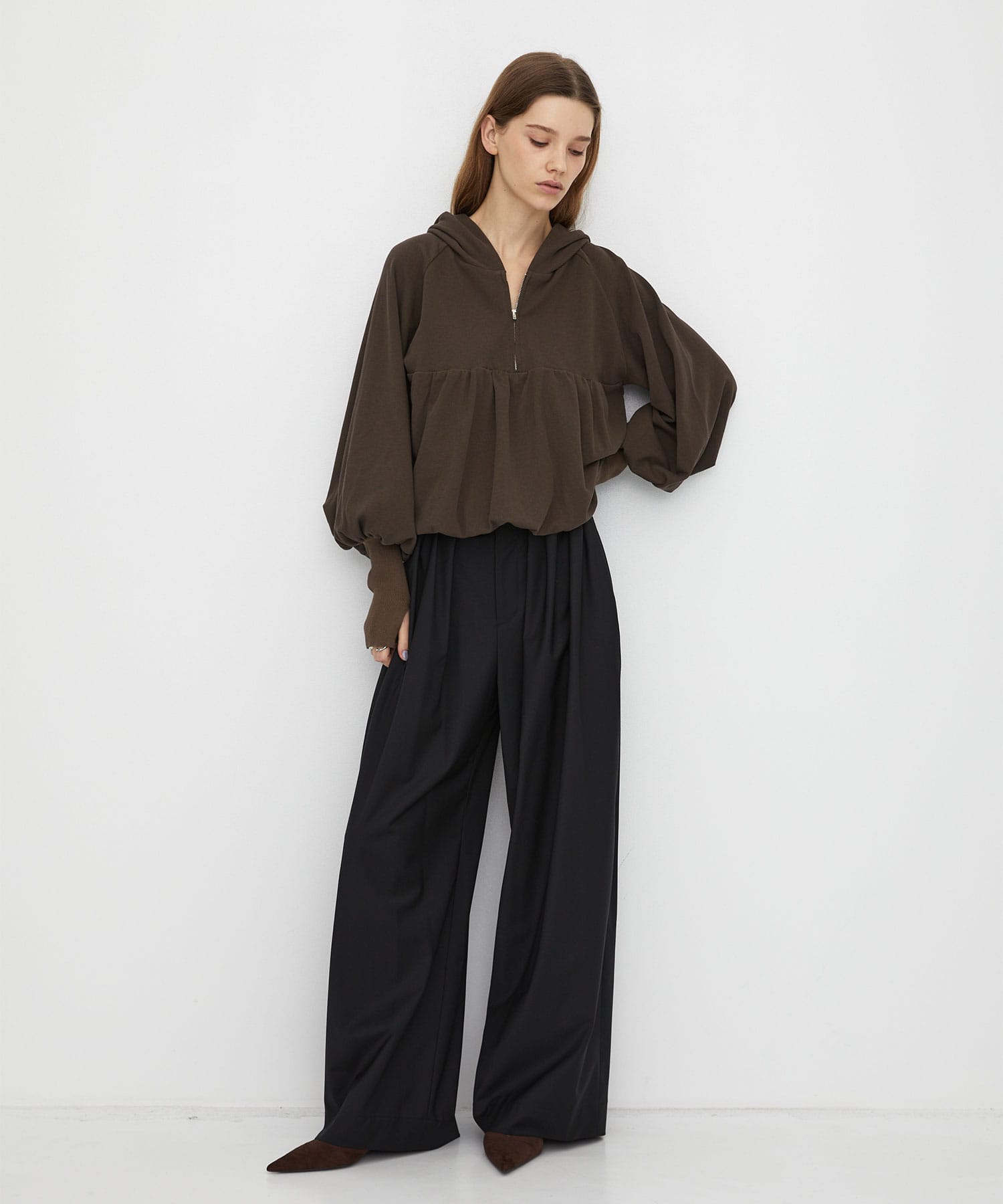 Super120s Wool Relax Trousers