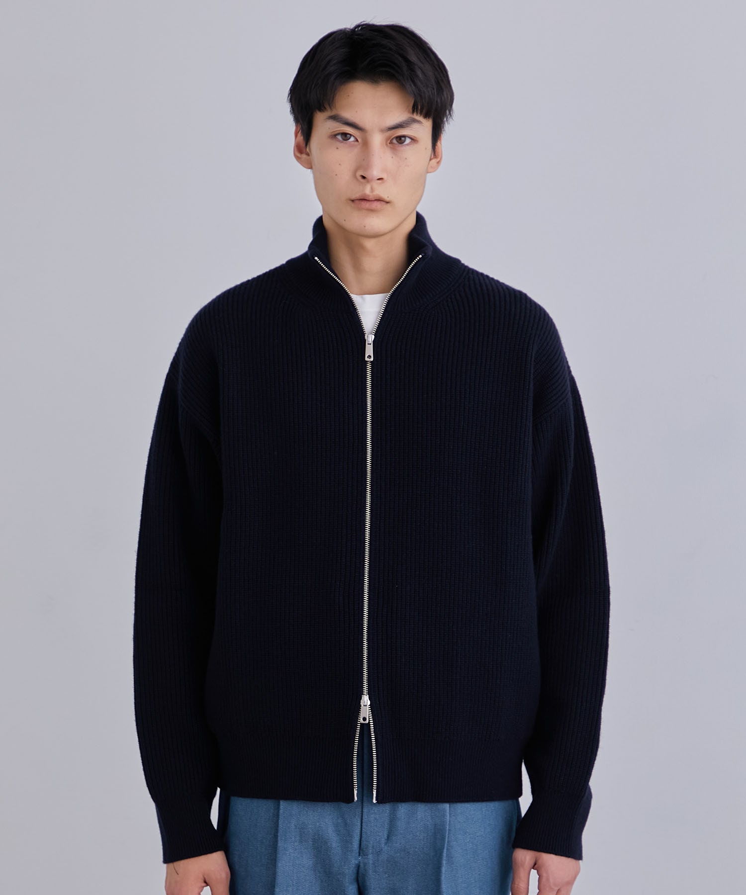 CASHMERE ウールドライバーズニット(1 NAVY): : メンズ｜UNITED TOKYO