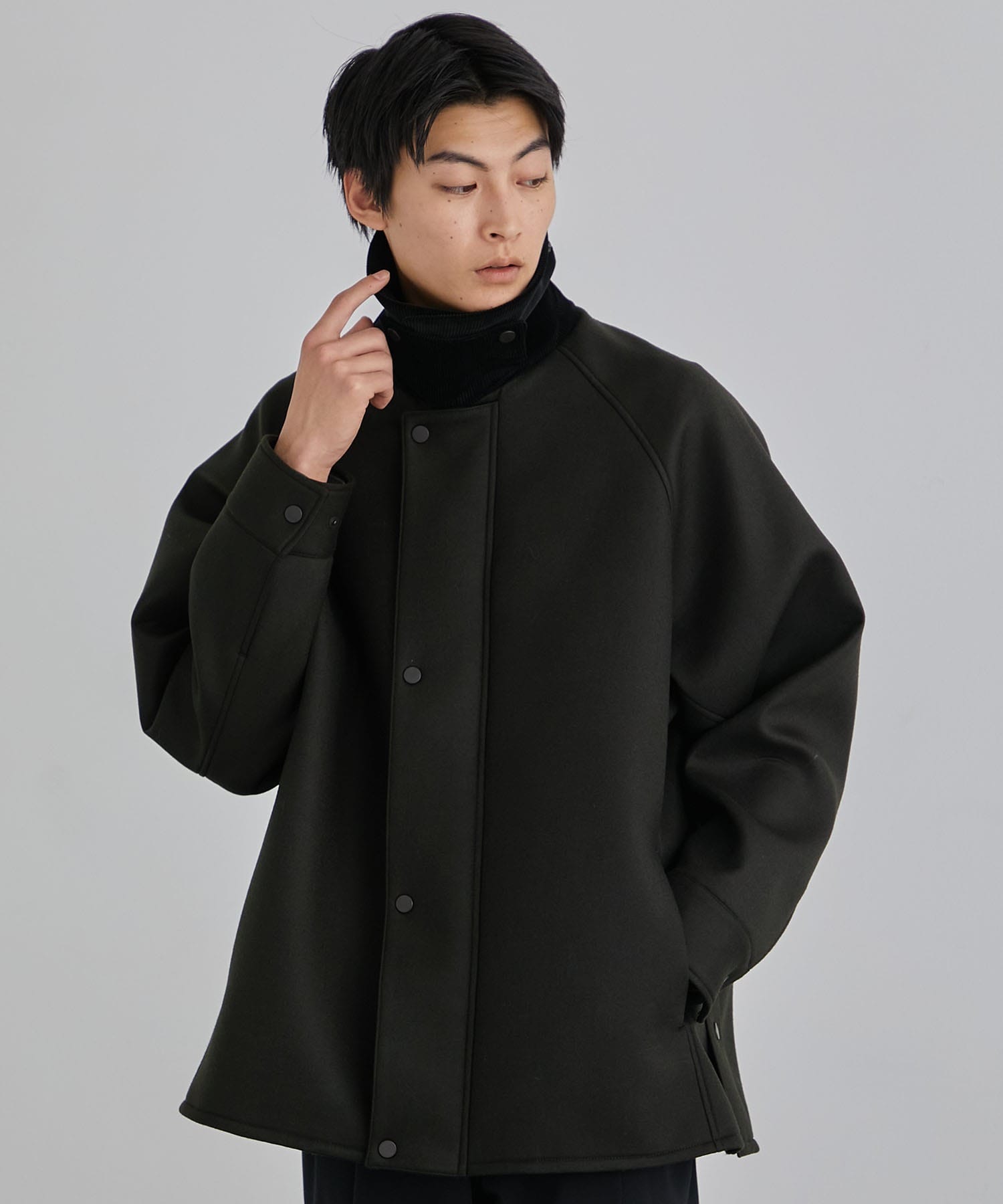 残りわずか〉ウールボンディングハンティングブルゾン(1 OLIVE