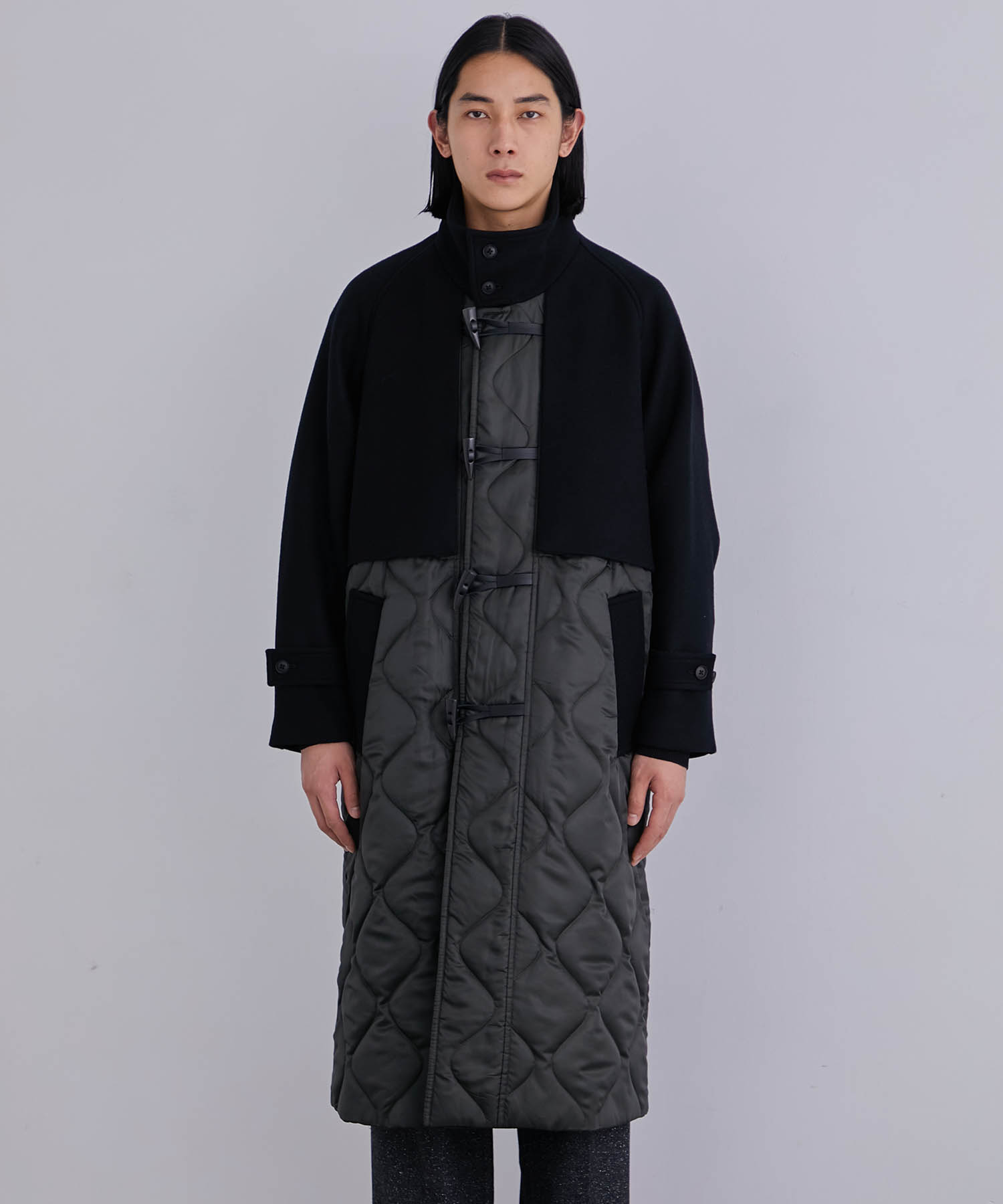 Quilt stand duffel coat