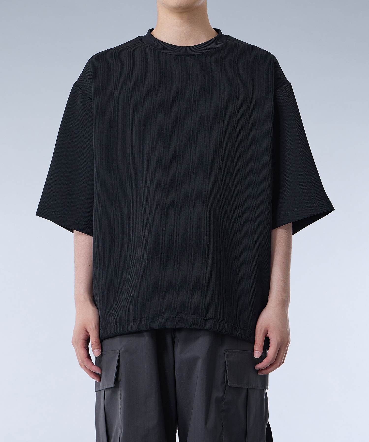 CORD PLEATS Tシャツ