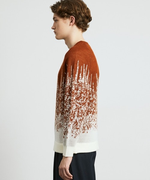 グラデーションジャガードニット