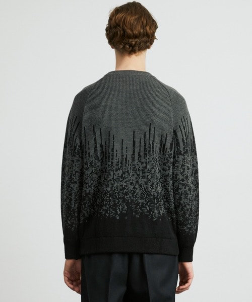 〈残りわずか〉グラデーションジャガードニット