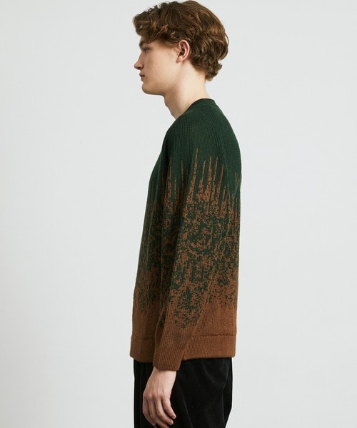 グラデーションジャガードニット