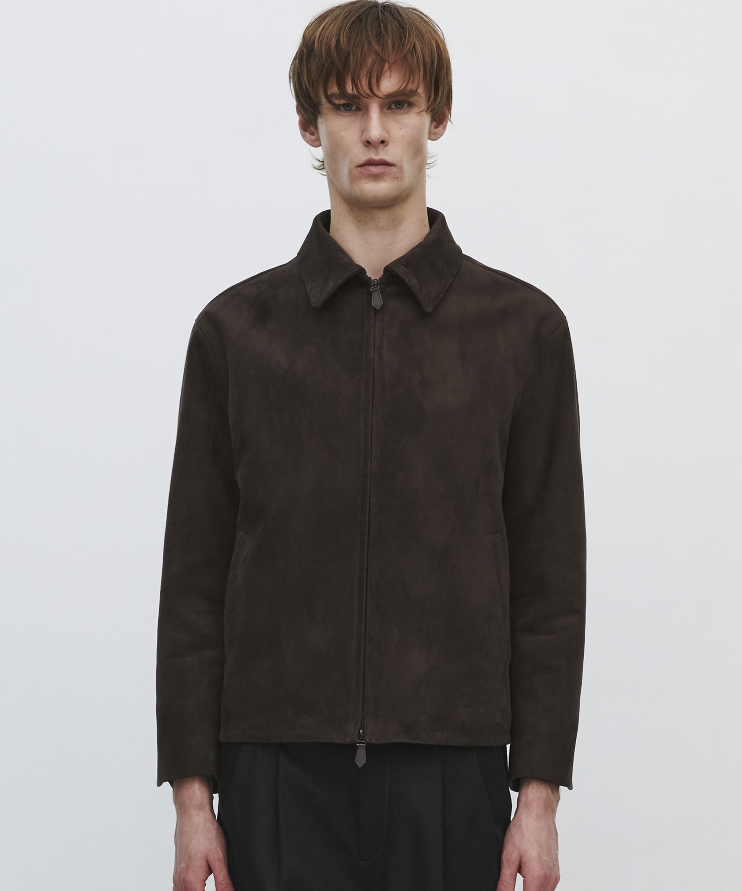 〈2026SS｜残りわずか｜再入荷なし〉LEATHER TEX SUEDE HARRINGTON JACKET