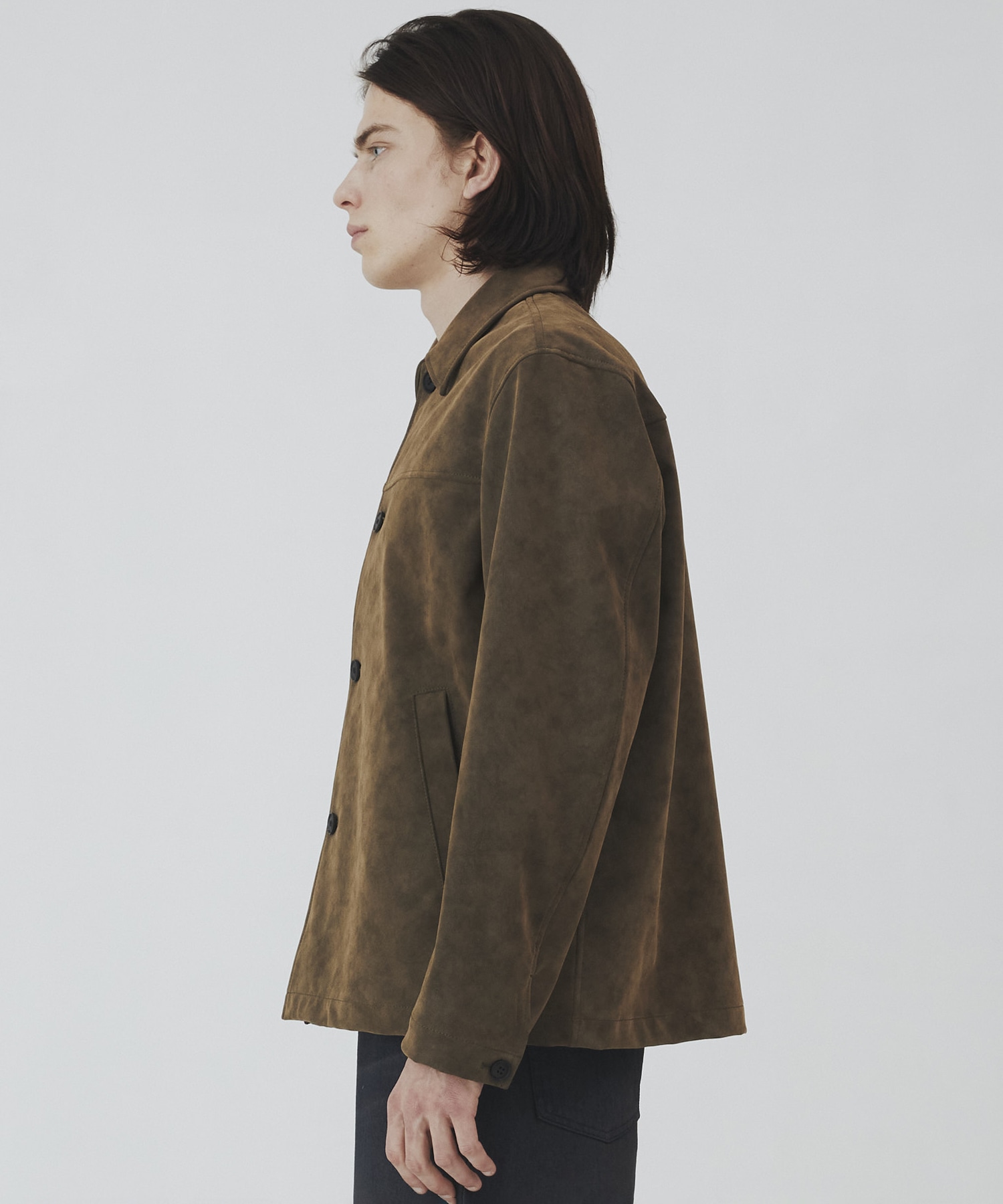 〈2026SS〉フロッキースエード カバーオール