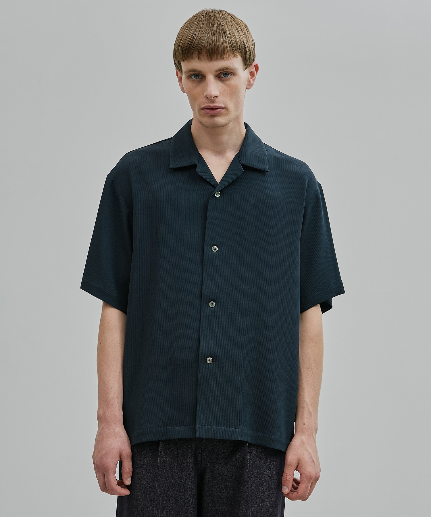 COLD DRY PLEATS オープンカラーシャツ