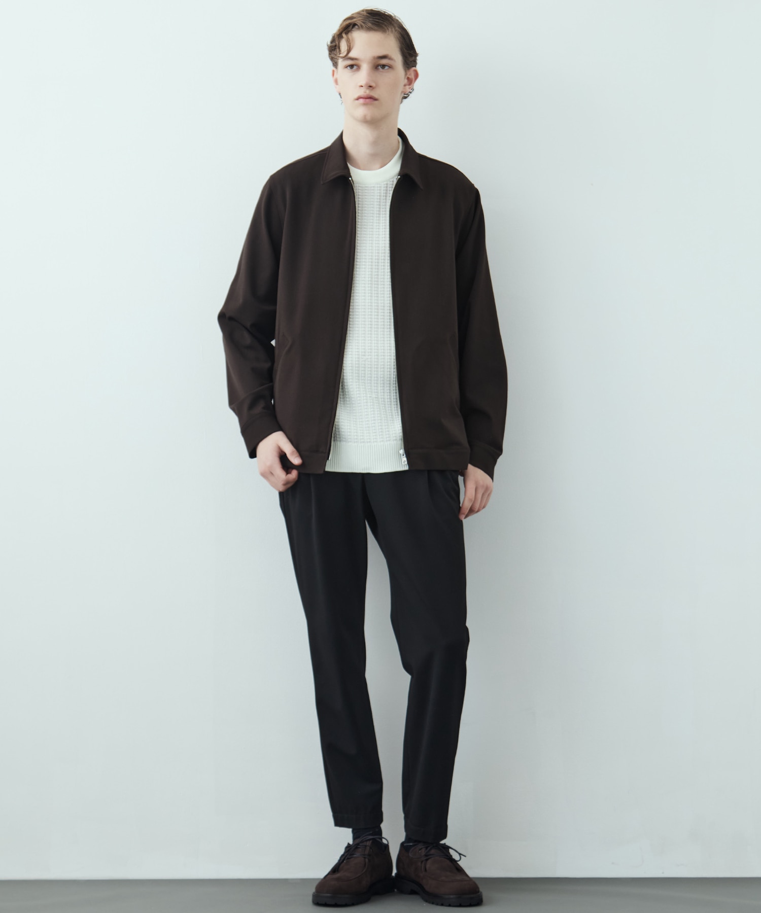 アウトラスト ジャガード クルーネックニット