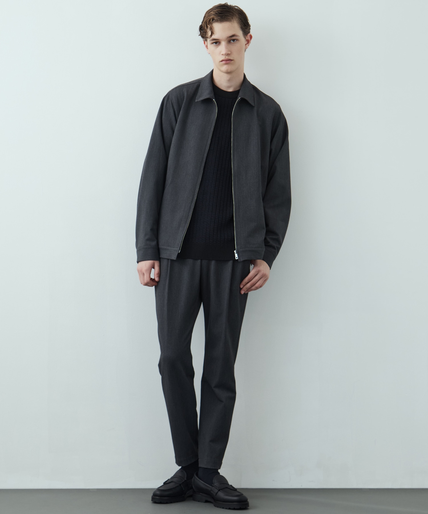 アウトラスト ジャガード クルーネックニット