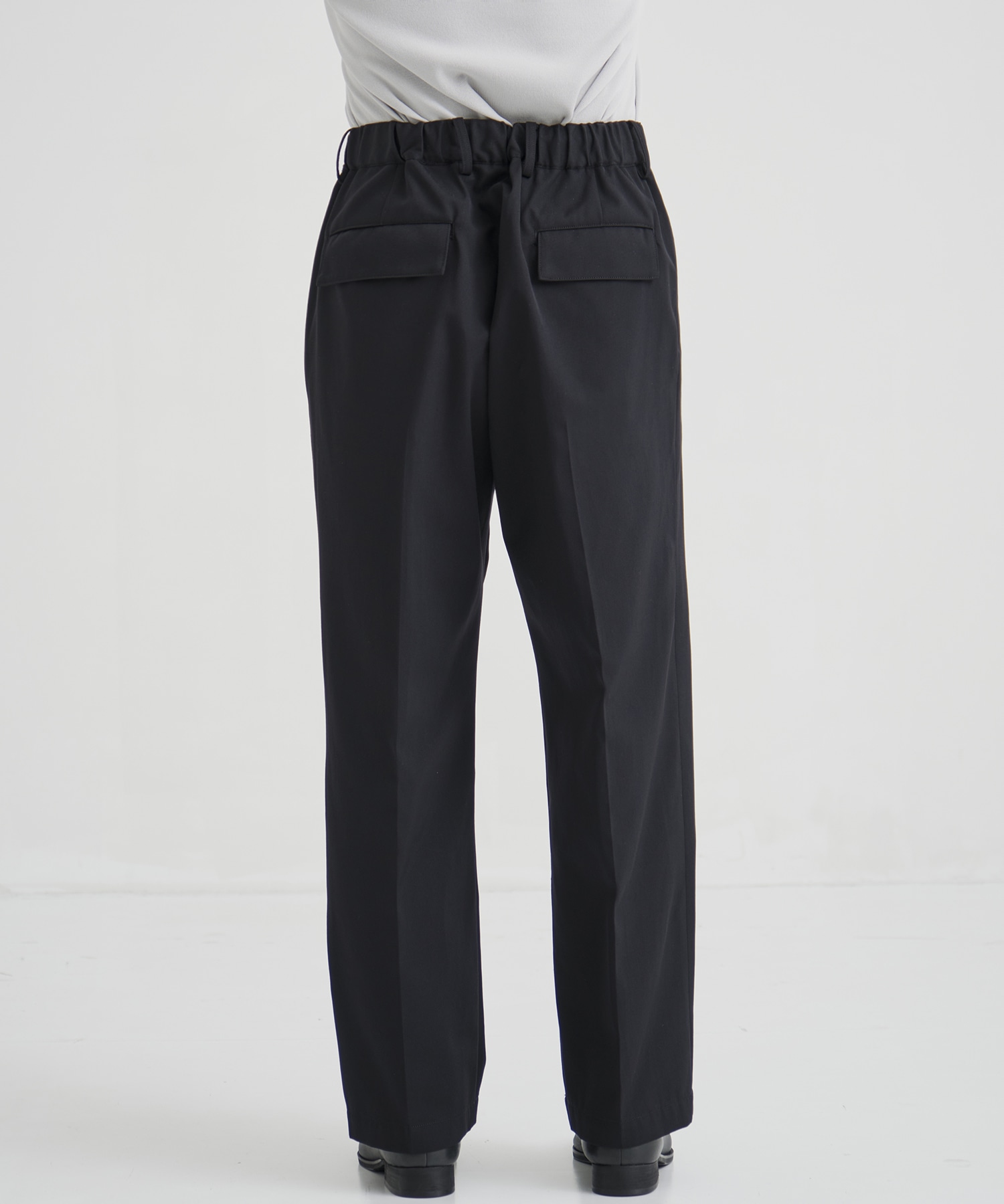 WOOL COTTON ギャバ 2タックパンツ