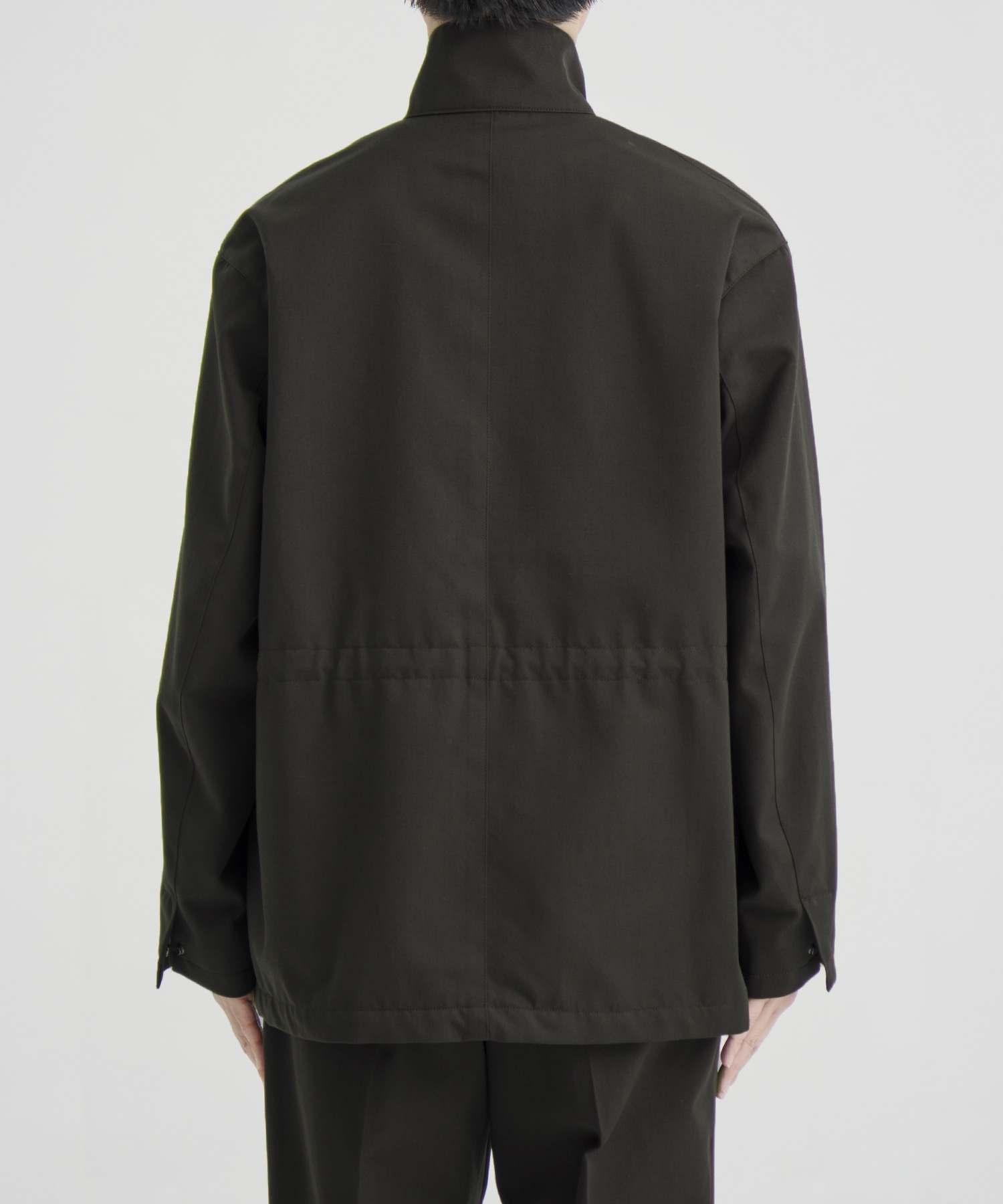 WOOL COTTON ギャバ スタンドカラーブルゾン