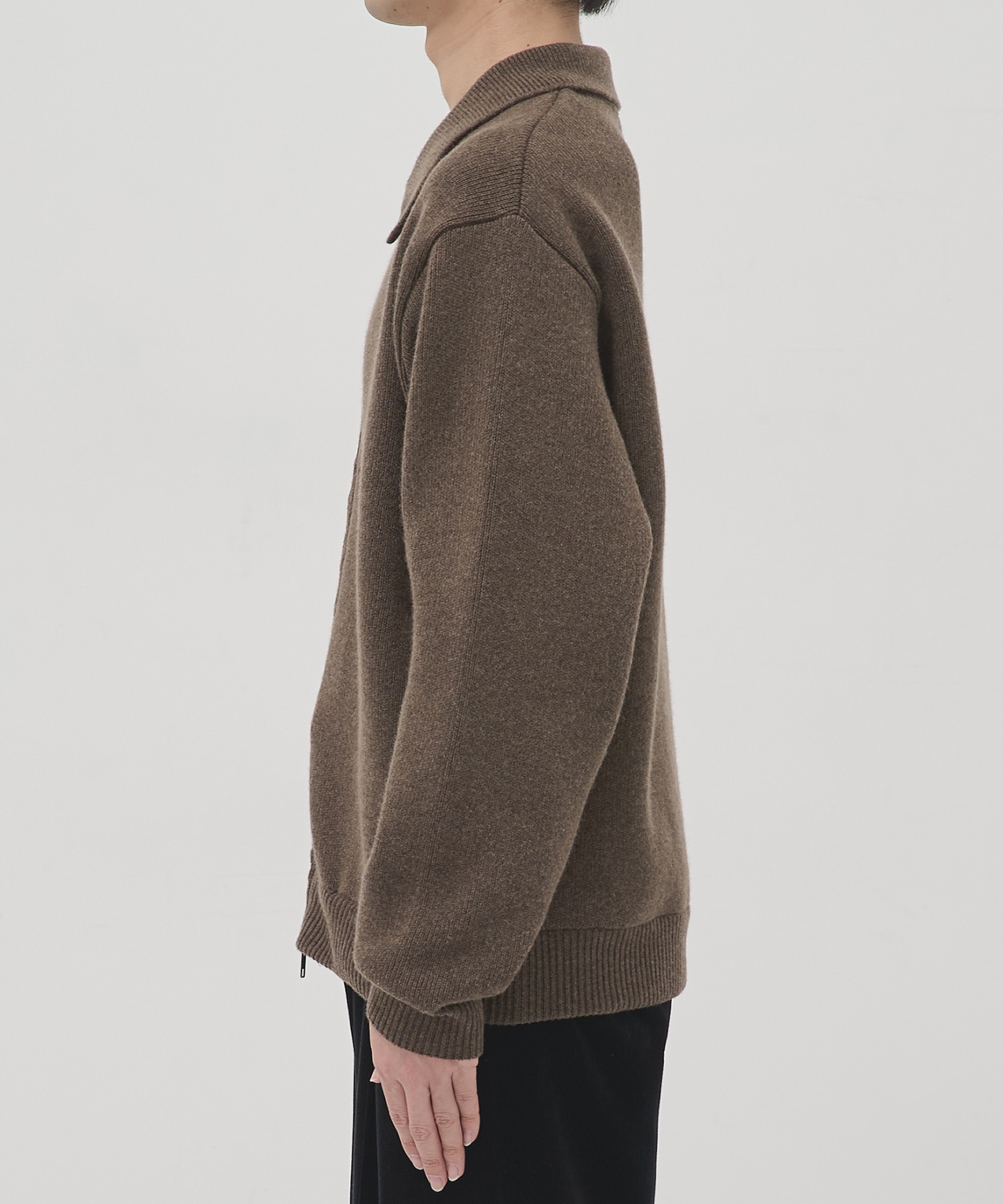 CASHMERE ニットジップブルゾン