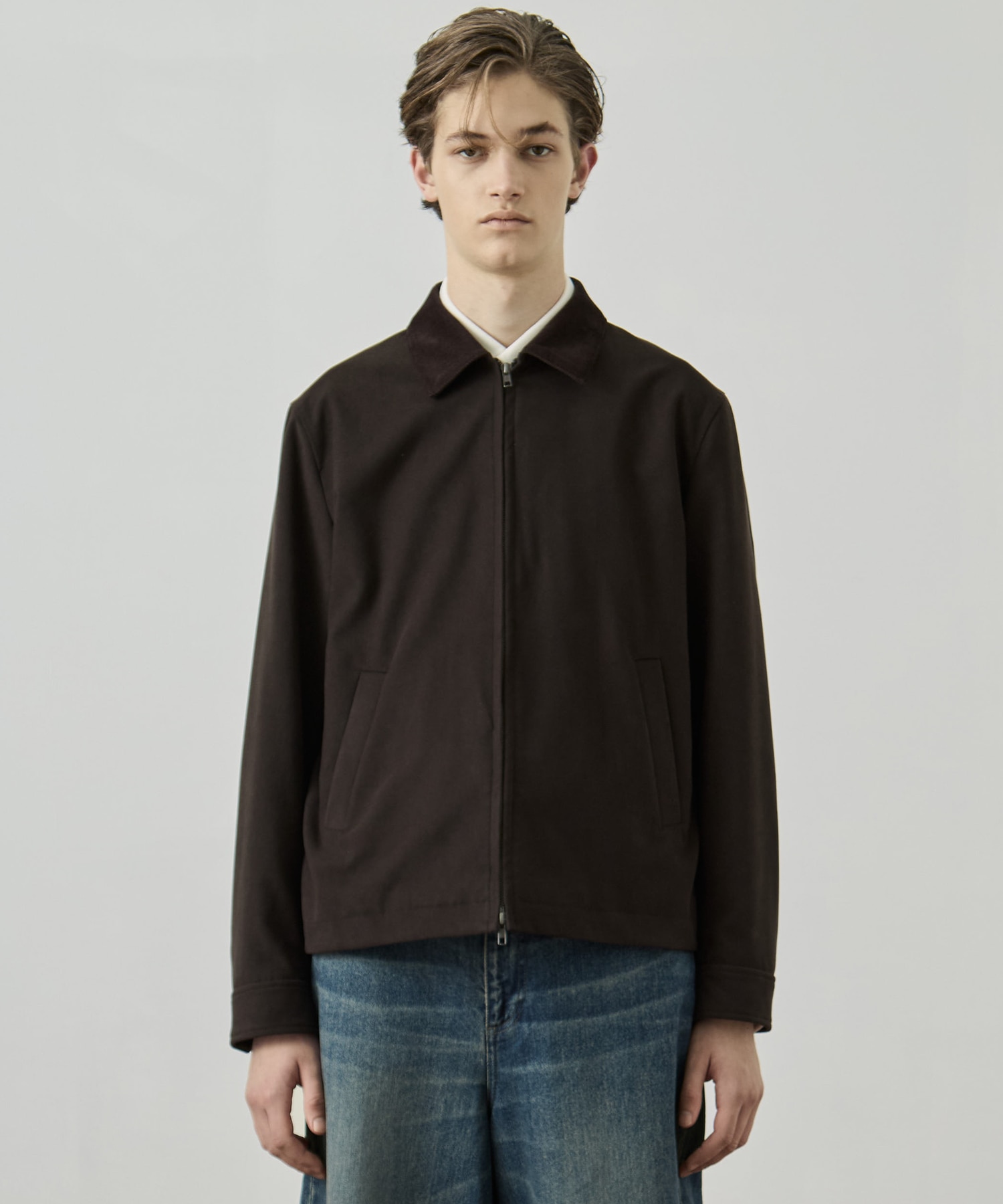 MICRO SUEDE ジップブルゾン