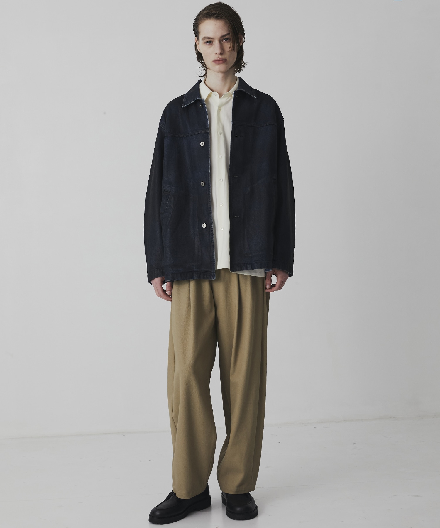 〈WEB限定〉フィブリルレーヨン リラックスシャツ