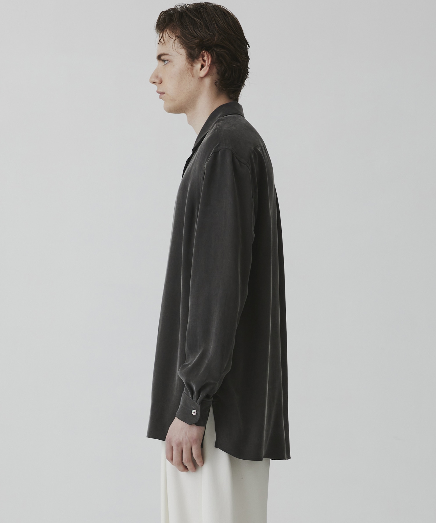 DOUBLE TWIST CUPRA オープンカラーシャツ