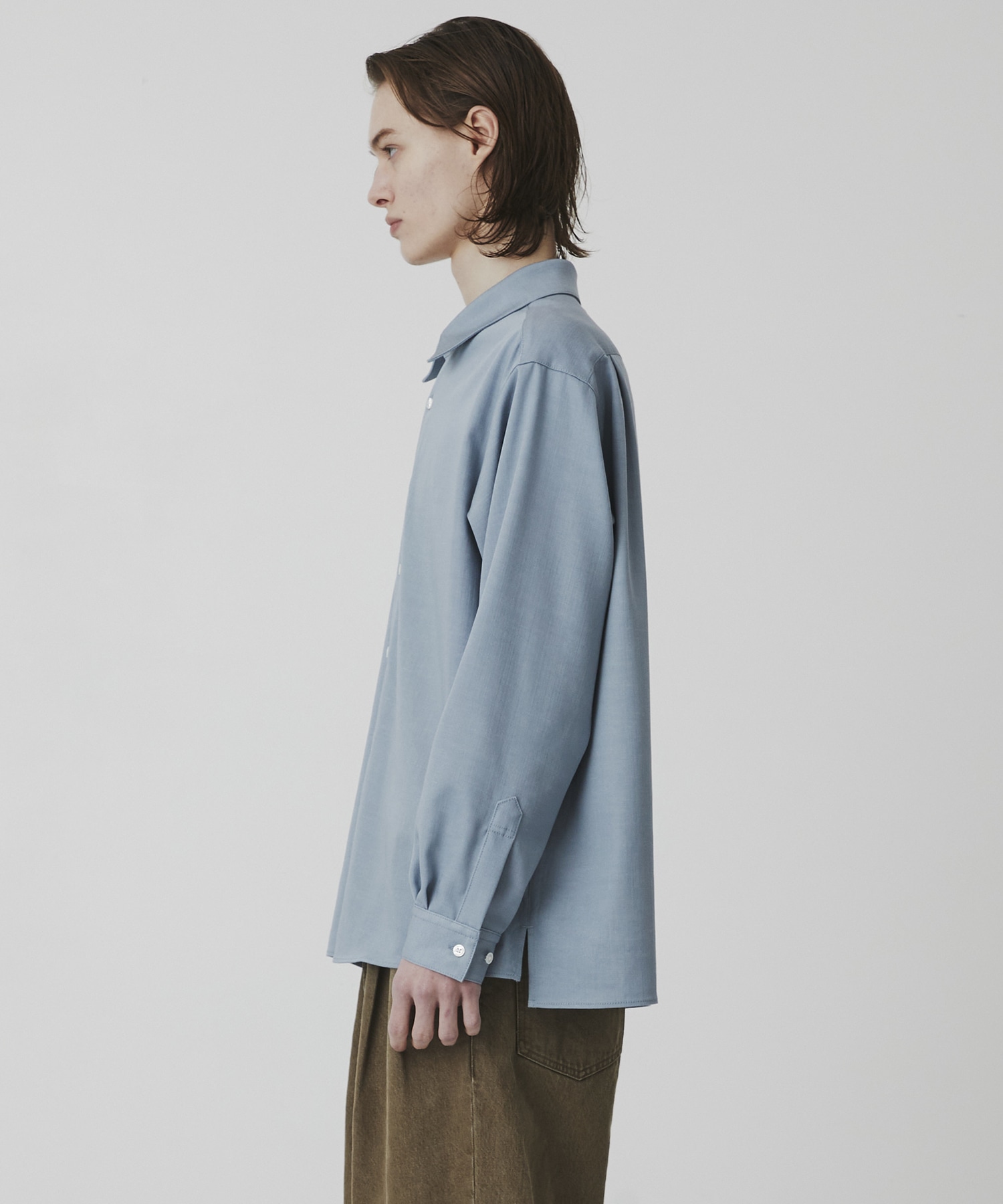 スラブシャンブレー デニムシャツ