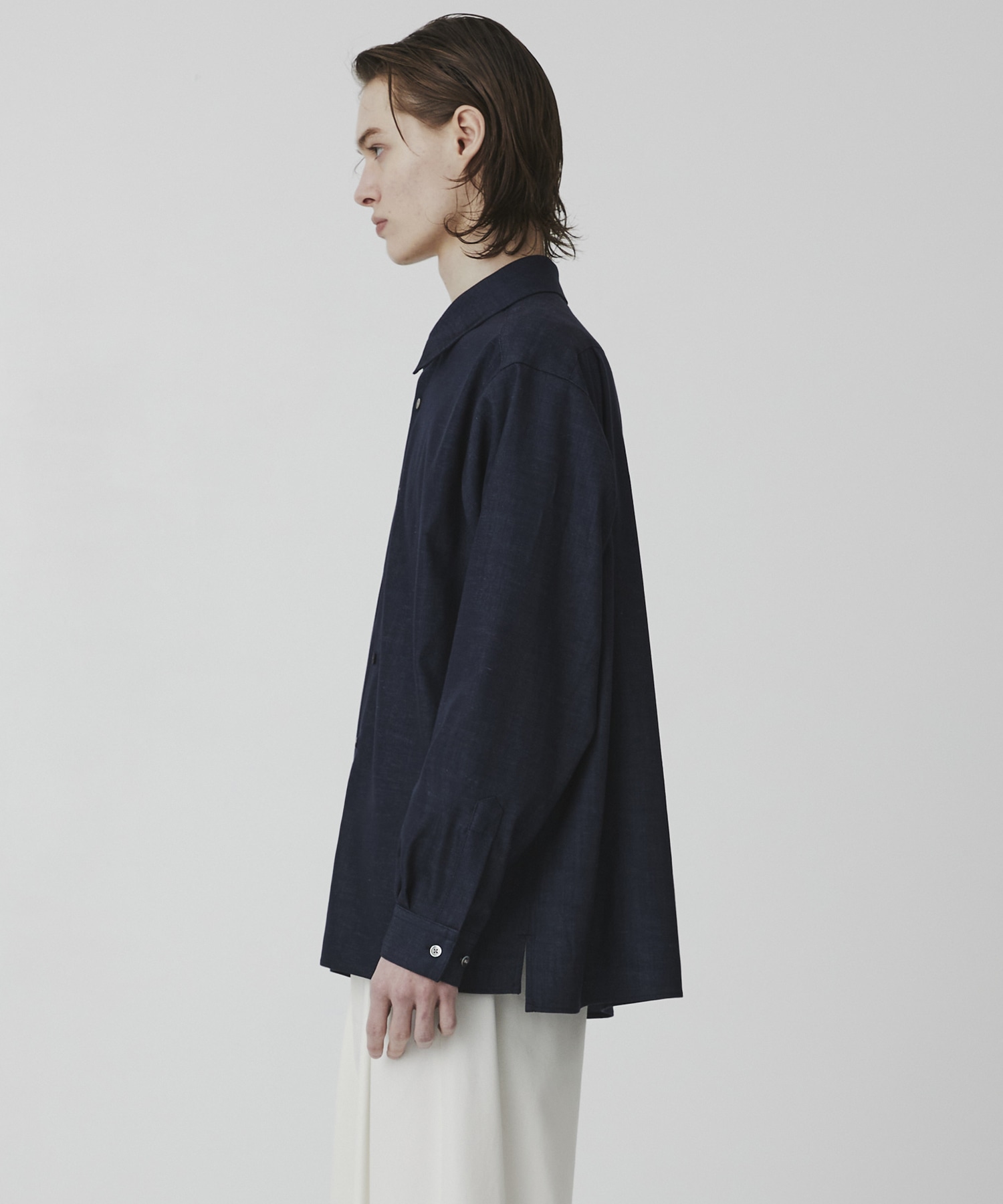 スラブシャンブレー デニムシャツ