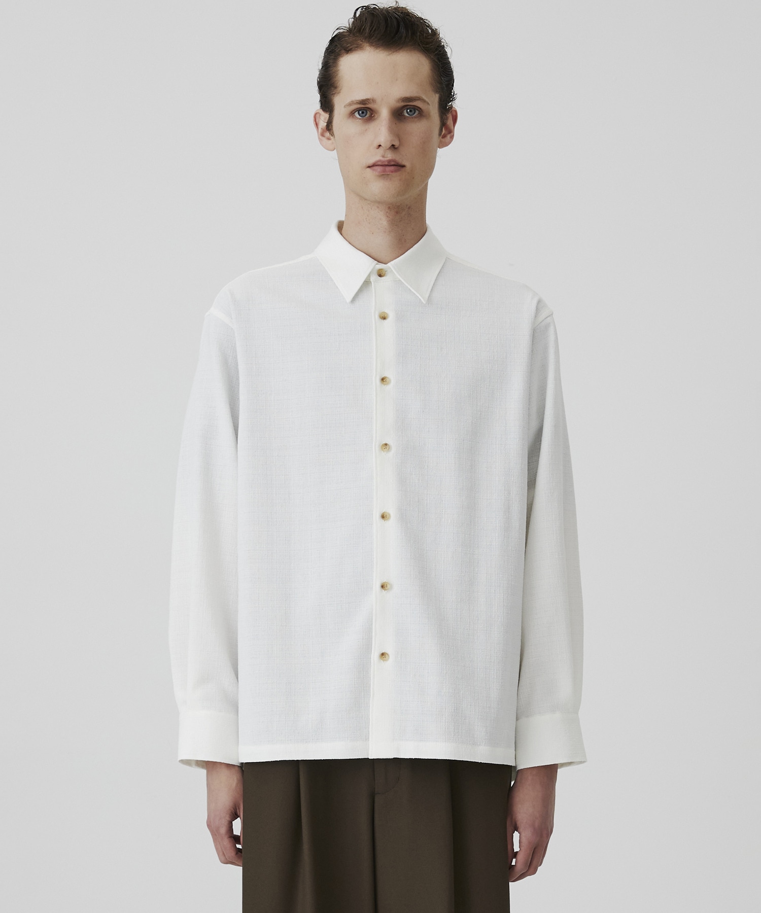 ライトツイード ロングスリーブシャツ