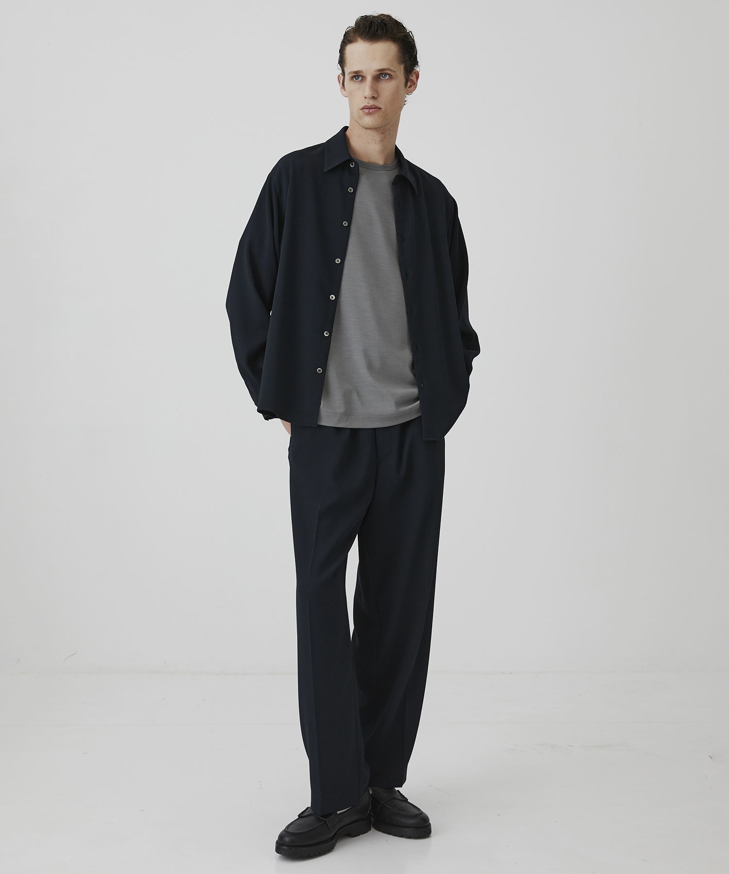 Super 140s ウールテクノラマ リラックスTシャツ