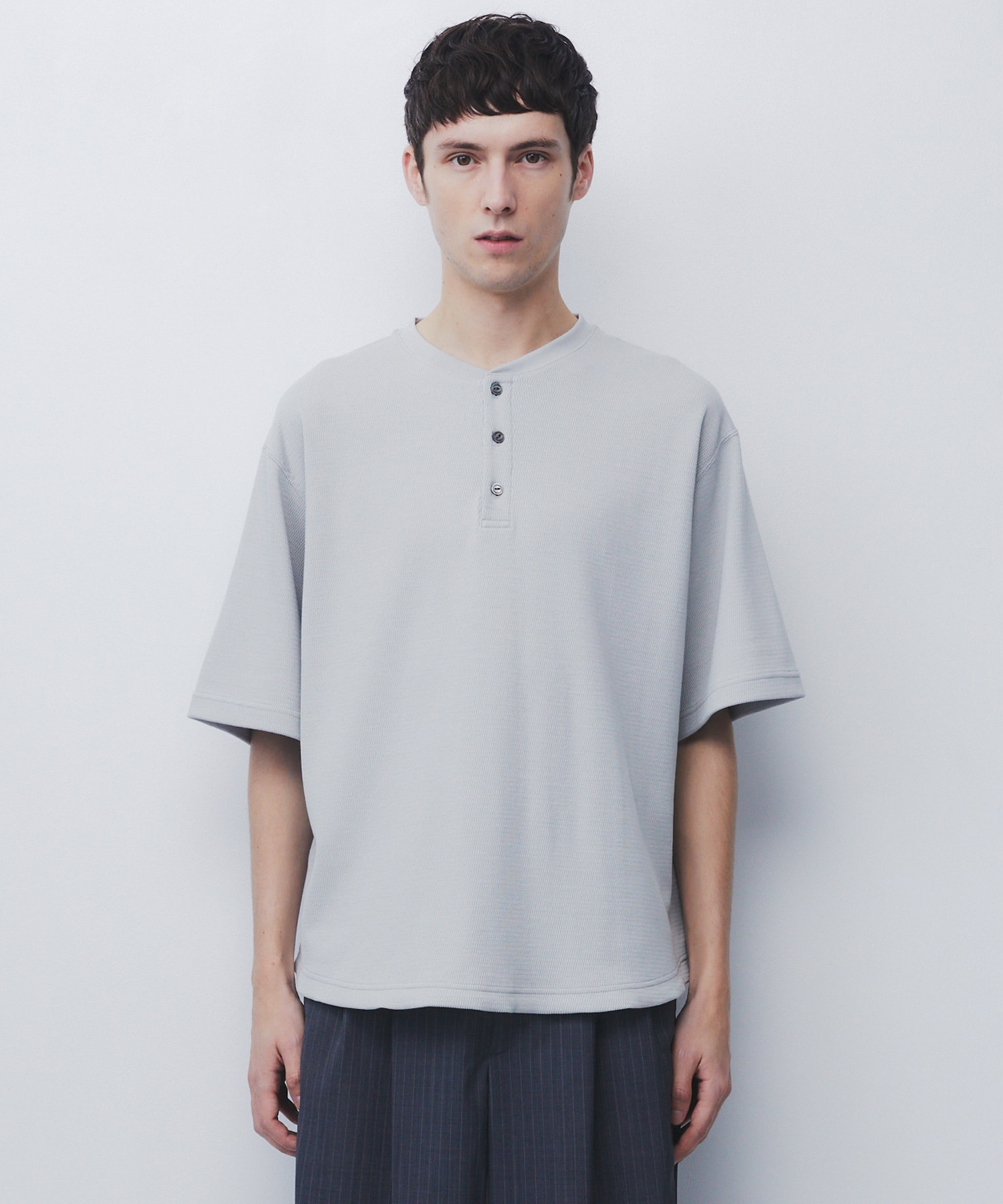 SEA ISLAND COTTON THERMAL HENRY TEE
