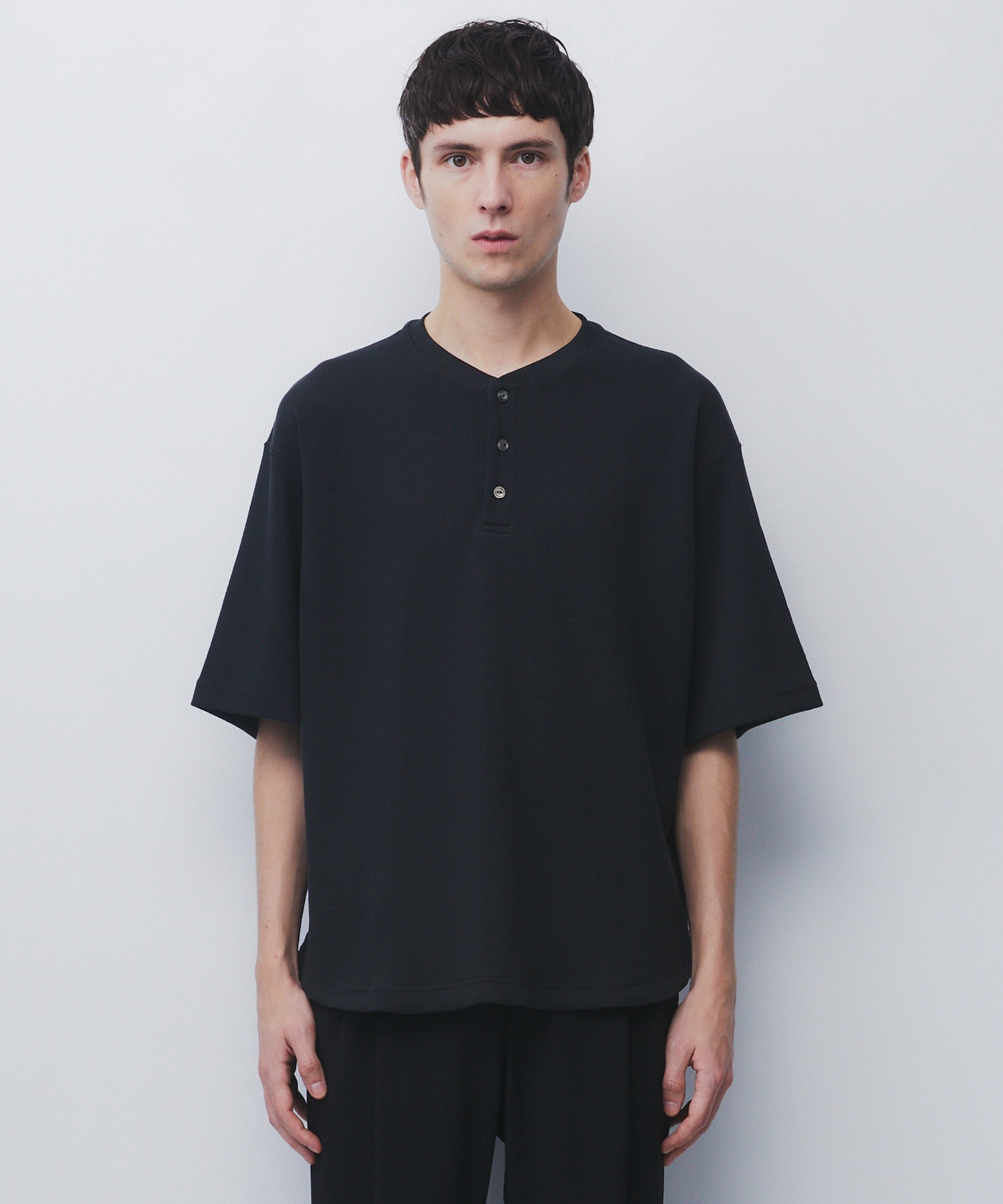 SEA ISLAND COTTON THERMAL HENRY TEE