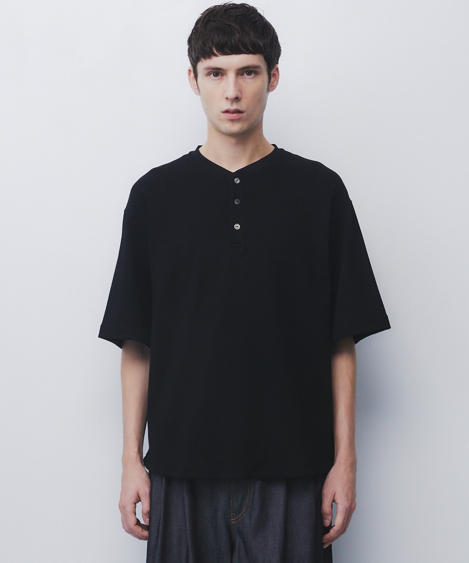SEA ISLAND COTTON THERMAL HENRY TEE
