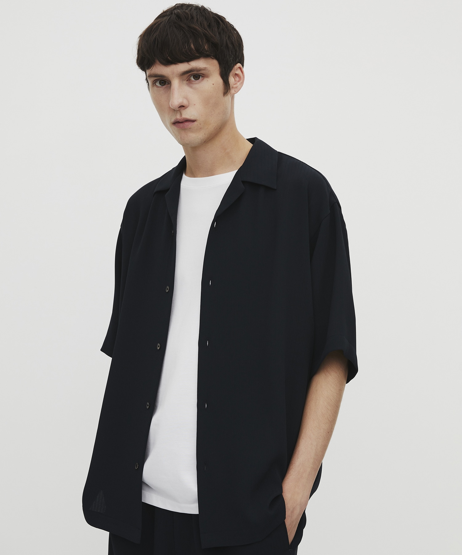 COLD DRY PLEATS オープンカラーシャツ