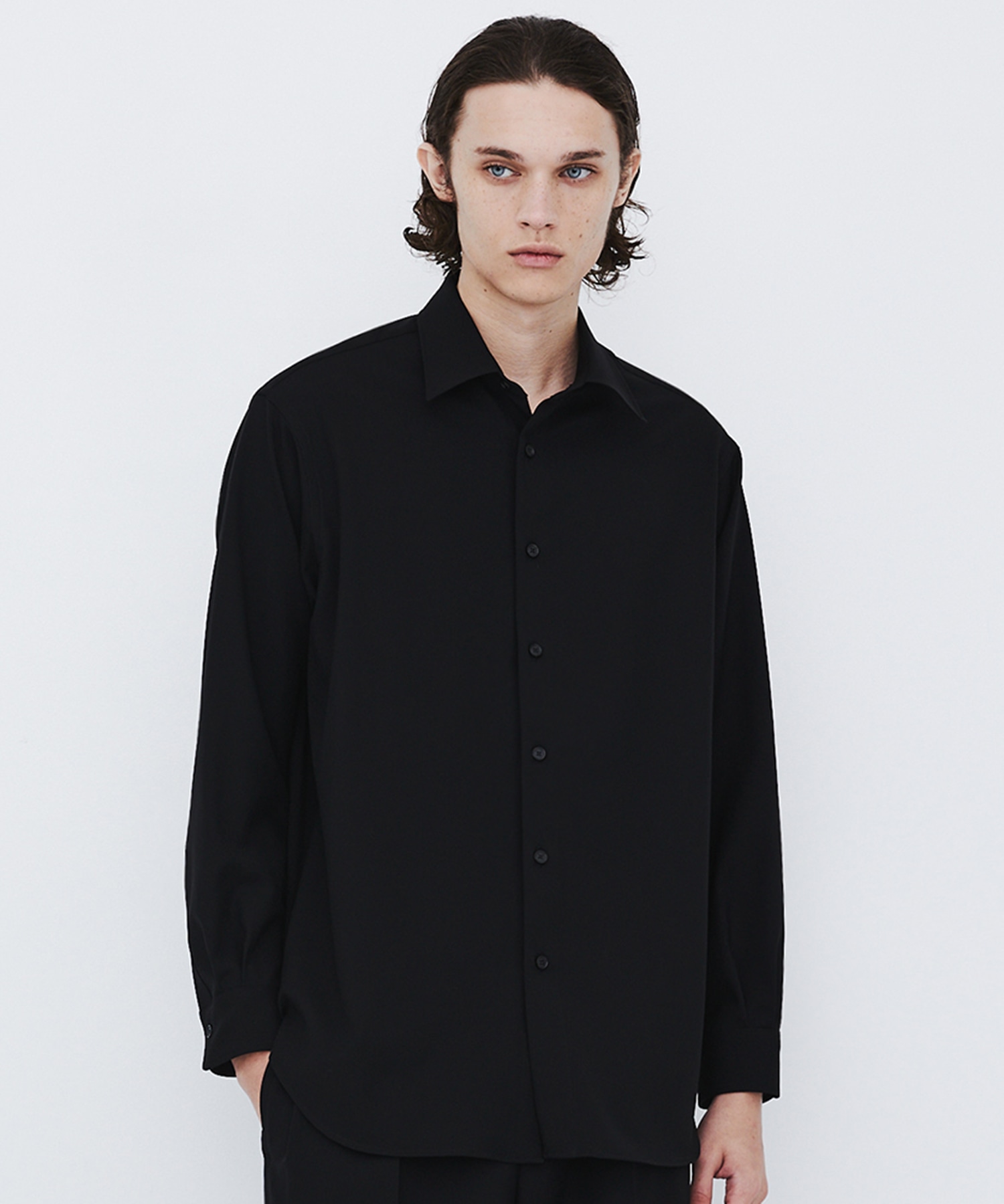 〈残りわずか|再入荷なし〉Super 120's WOOL SERGE LS SHIRT