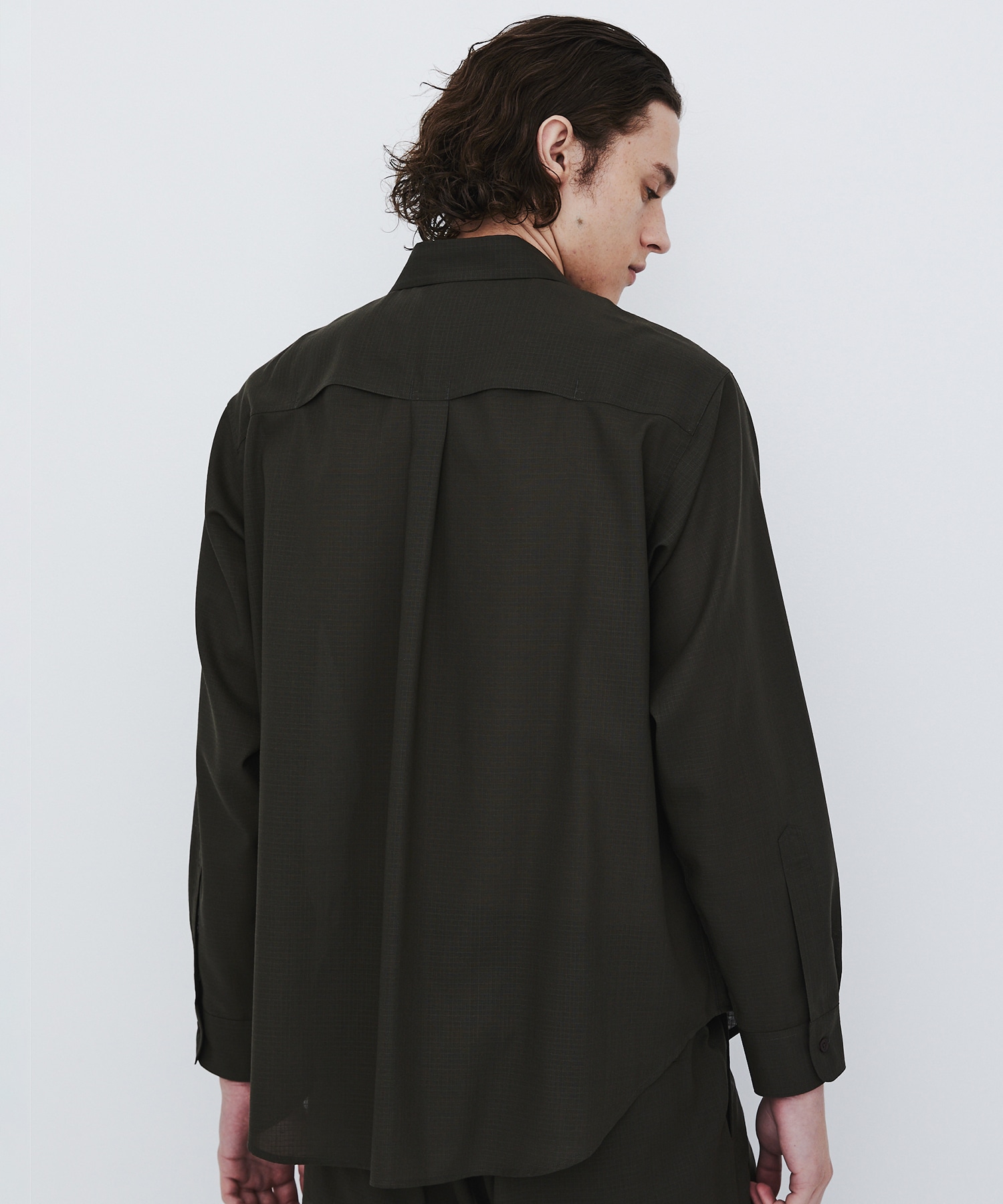 WOOL NYLON RIPSTOP ロングスリーブシャツ