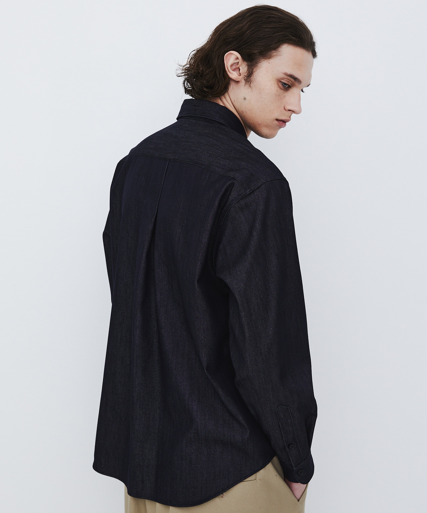 〈数量限定〉SILK DENIM RELAX SHIRT