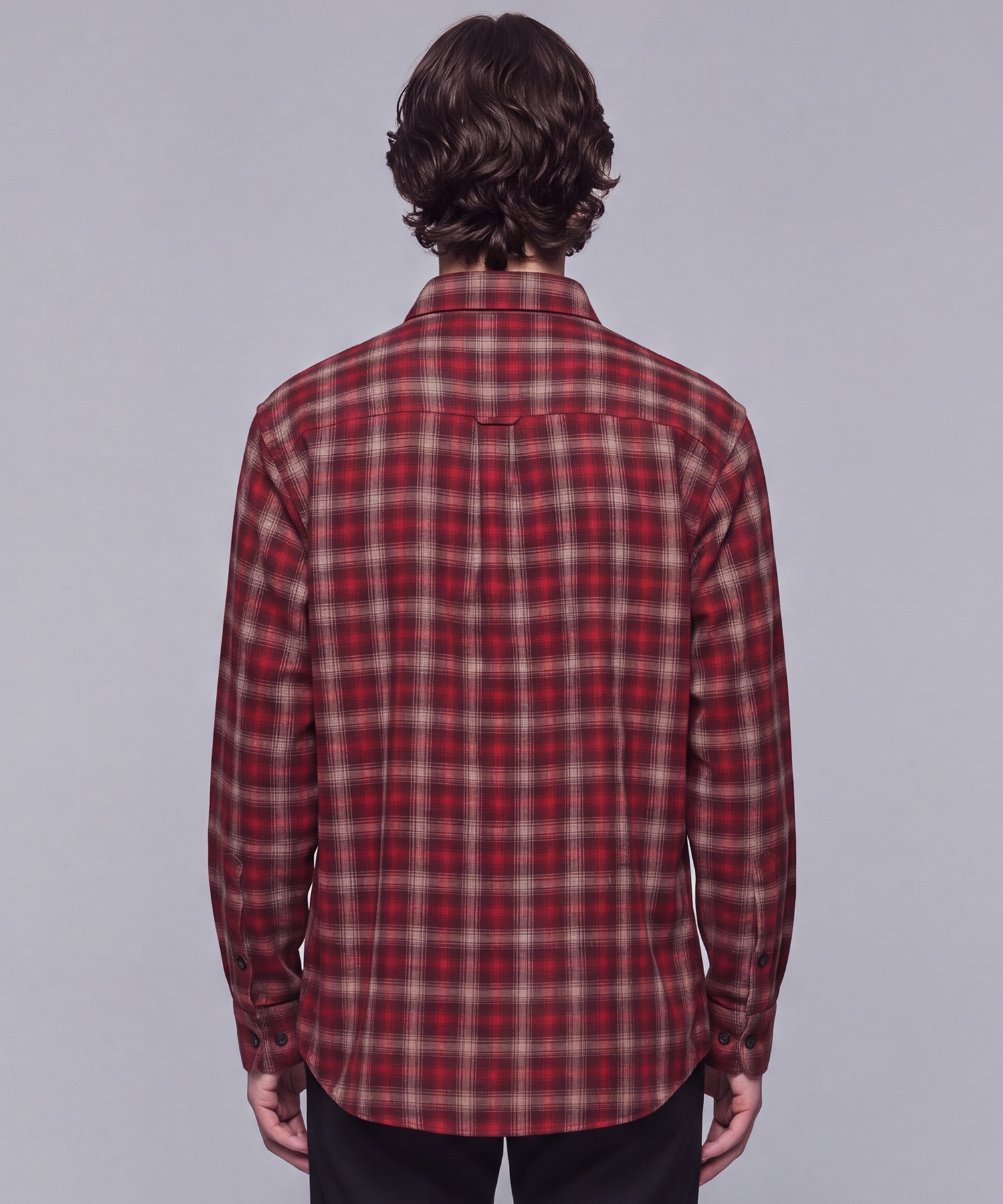 WOOL NYLON OMBRE CHECK SHIRT