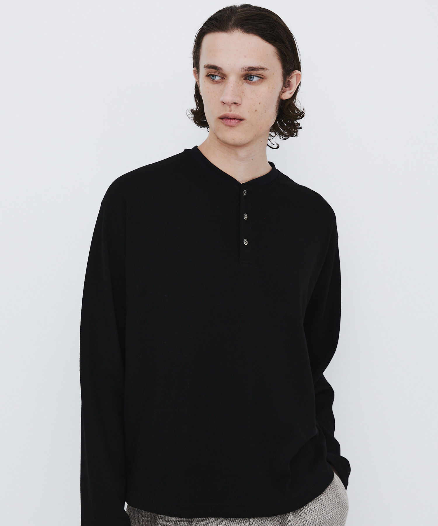 SEA ISLAND COTTON THERMAL HENRY LSTEE