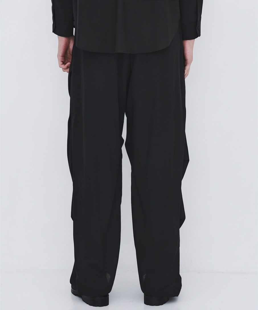 WOOL NYLON RIPSTOP ワイドパラシュートパンツ