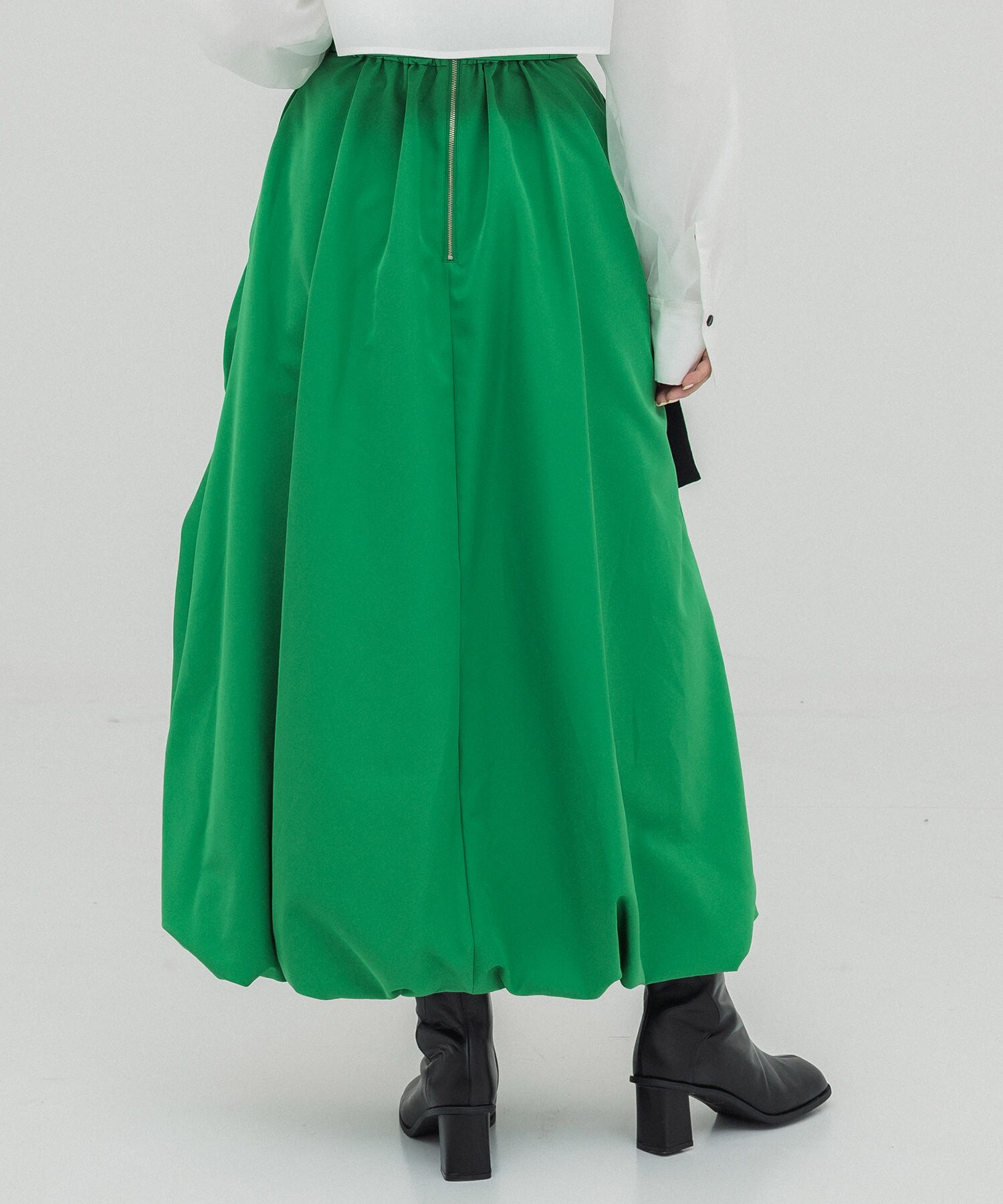 ドロストバルーンスカート(1 GREEN): : ウィメンズ｜UNITED
